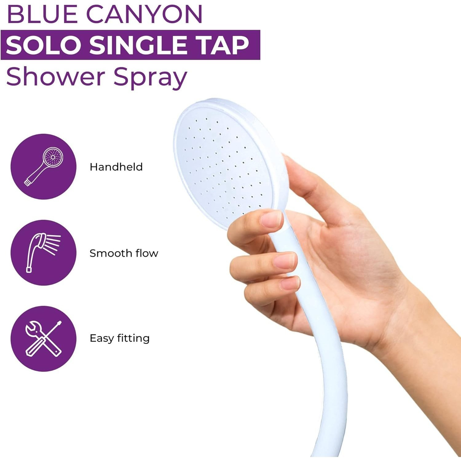 Set of 2 White Double Tap Shower Spray Attachments