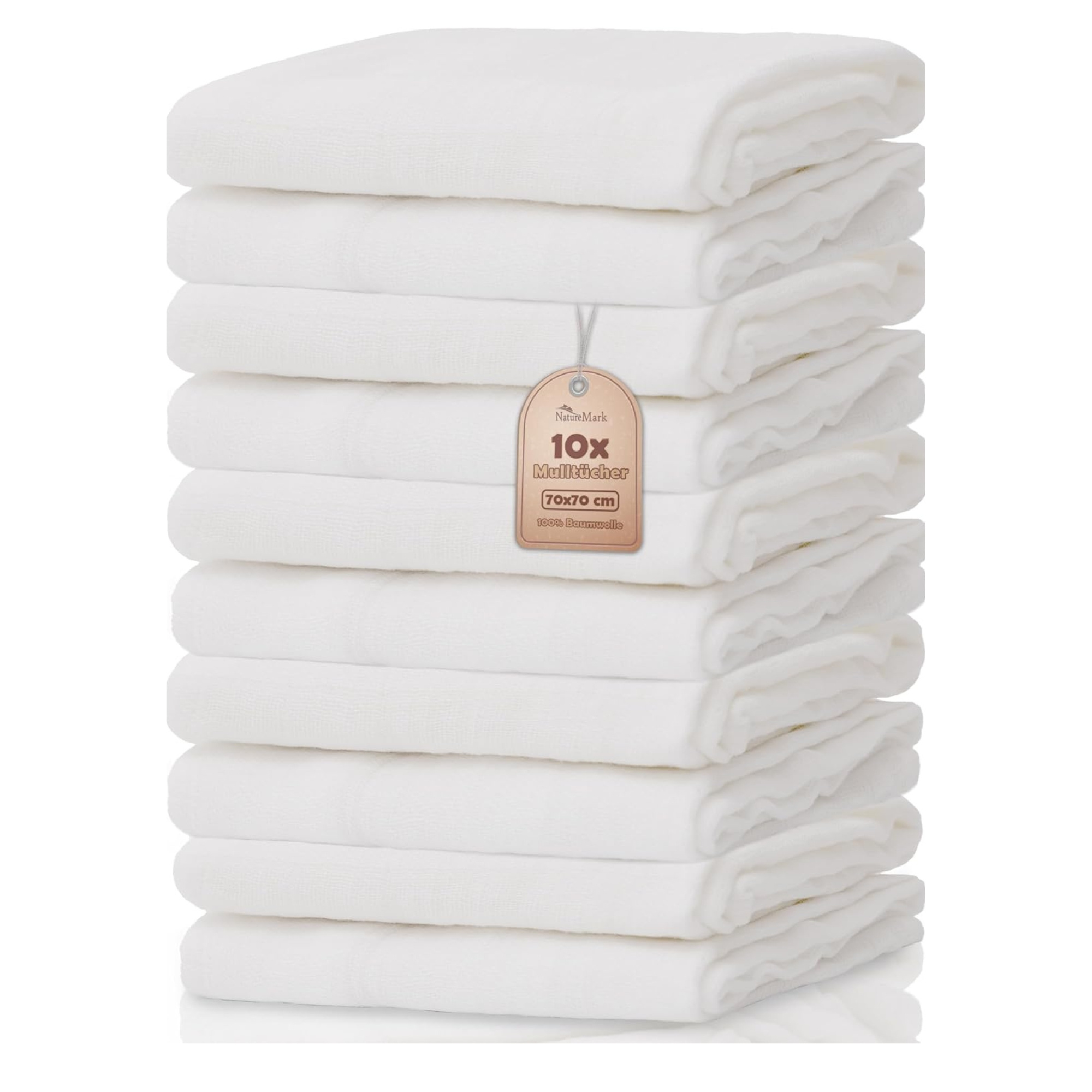TEMU Naturemark® 10-pack Cloth Diapers | Diaper Liners | Cloth Diapers 100%| Color: White . 70x70 Cm