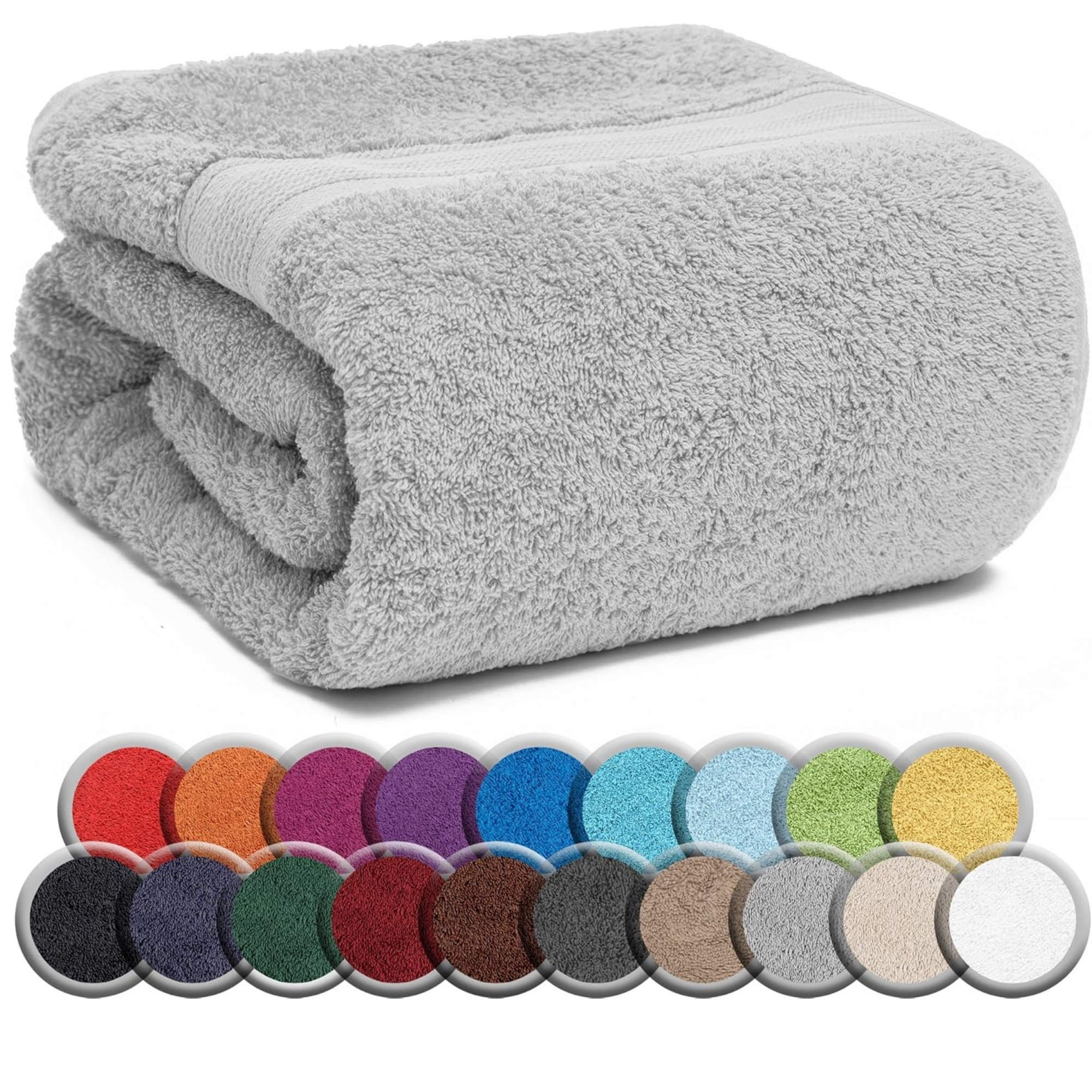 Image of Naturemark Sauna Towel Silver 500 G/m² Quality 80x200cm Sauna Towel Cotton Washable Up To 60°c