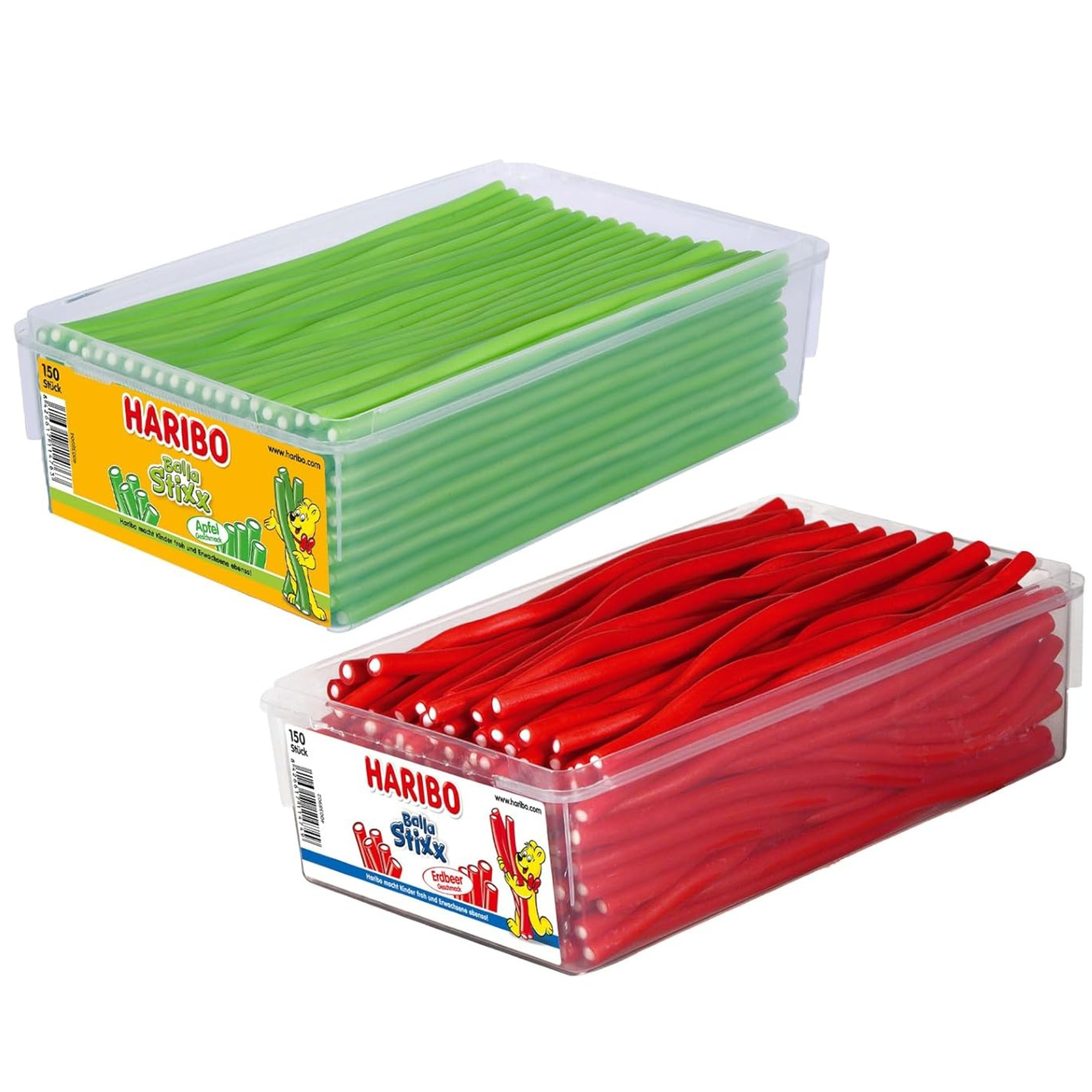 E-shop Haribo Balla 1x Apfel + 1x Erdbeere Süßigkeiten Mischpaket für Party oder Büro