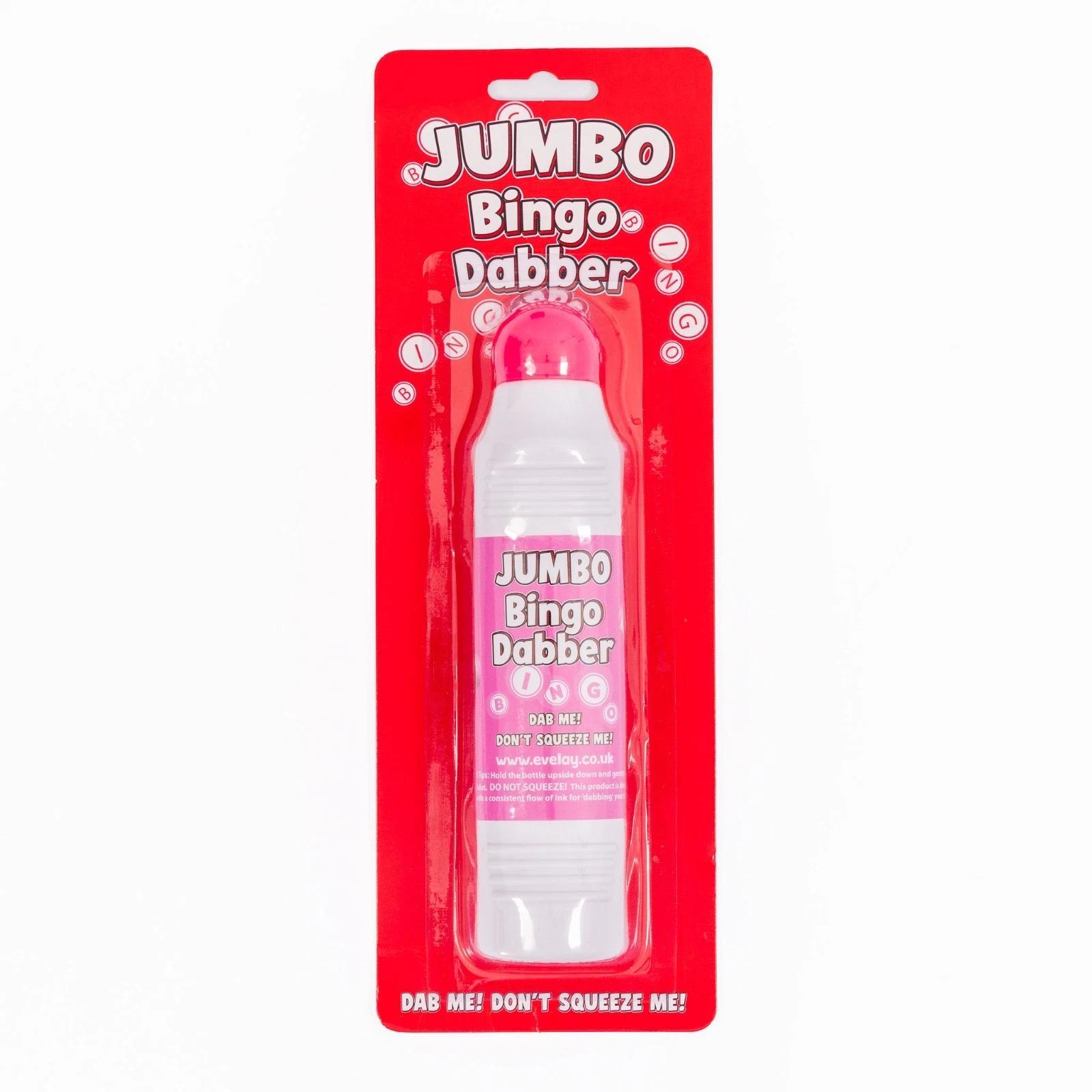 Jumbo Bingo Dabbers - 80ml Large Ink Markers with 17mm Sponge Tip - Smooth Coloured Daubers for Tickets, Fundraisers, Clubs & Home Games (Pink)
