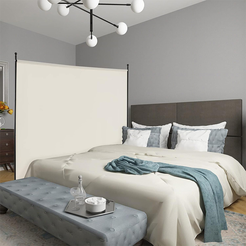 6ft Single Panel Room Divider, Wide Rolling Privacy Screen With Lockable Wheels, Portable Wall Divider And Separator