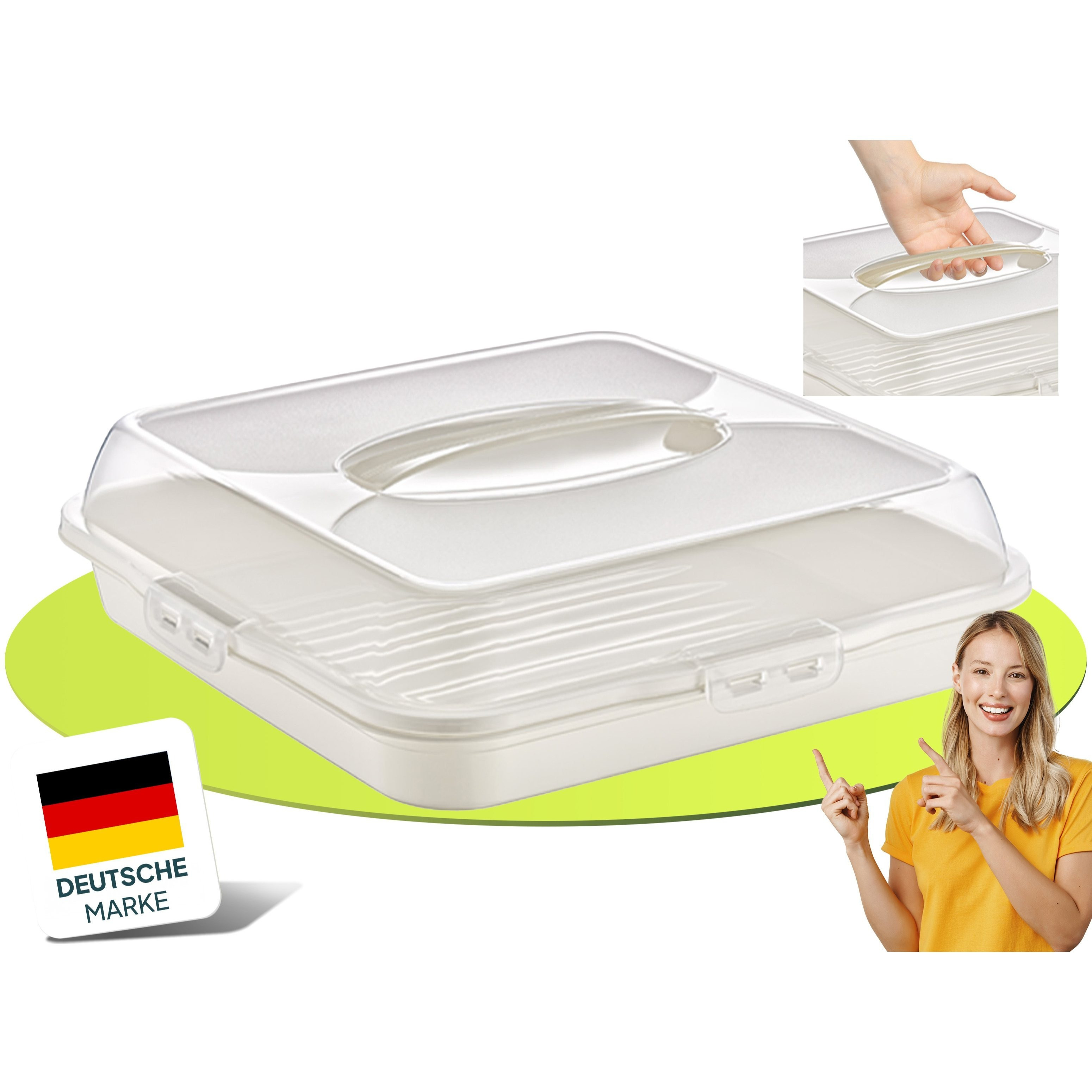 Culpitt Kuchenplatte & Box Set – Quadratisch, 35,6 Cm, Mit Silberner Folie & Weißer Box