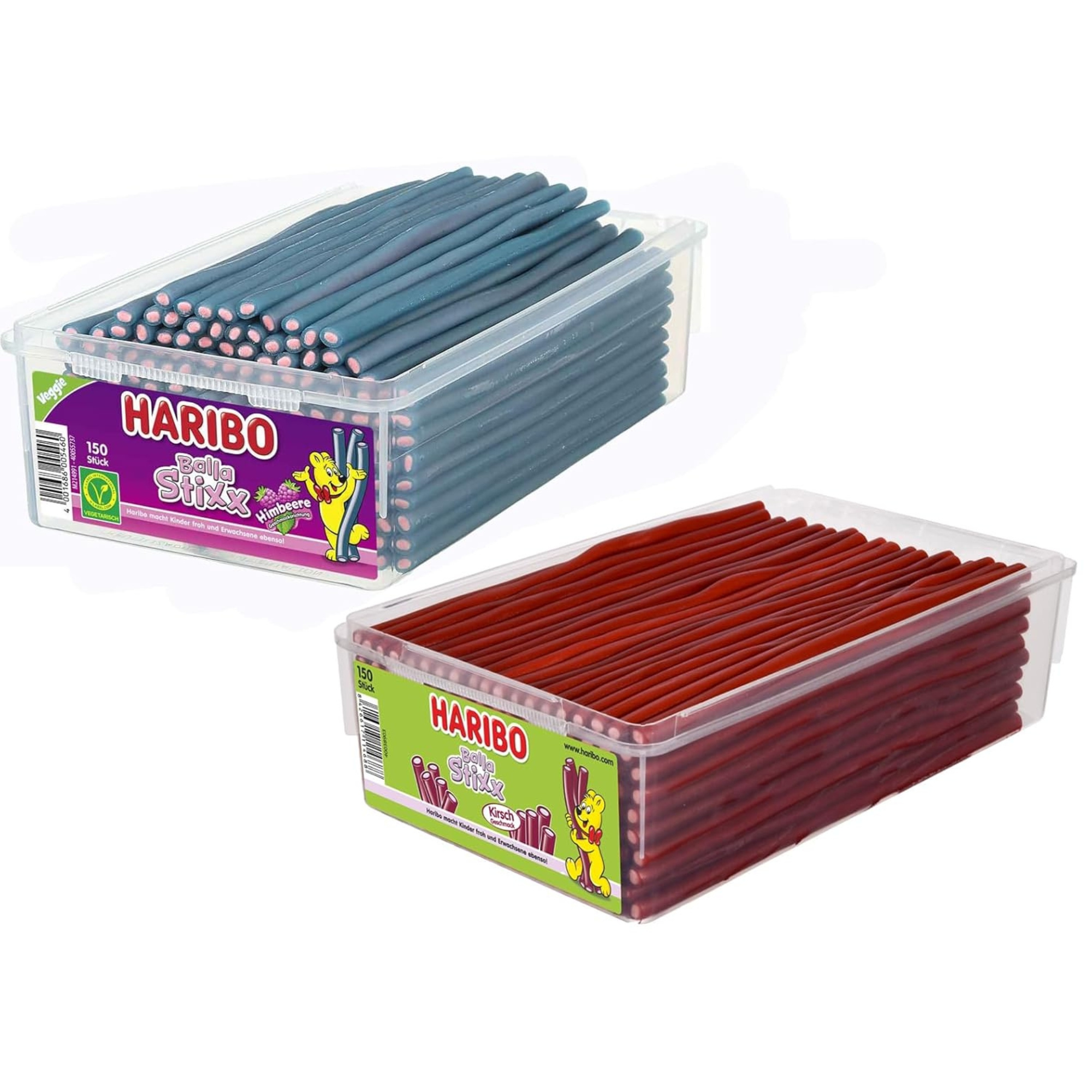 E-shop Haribo Balla 1x Kirsch + 1x Himbeere Süßigkeiten Mischpaket für Party oder Büro