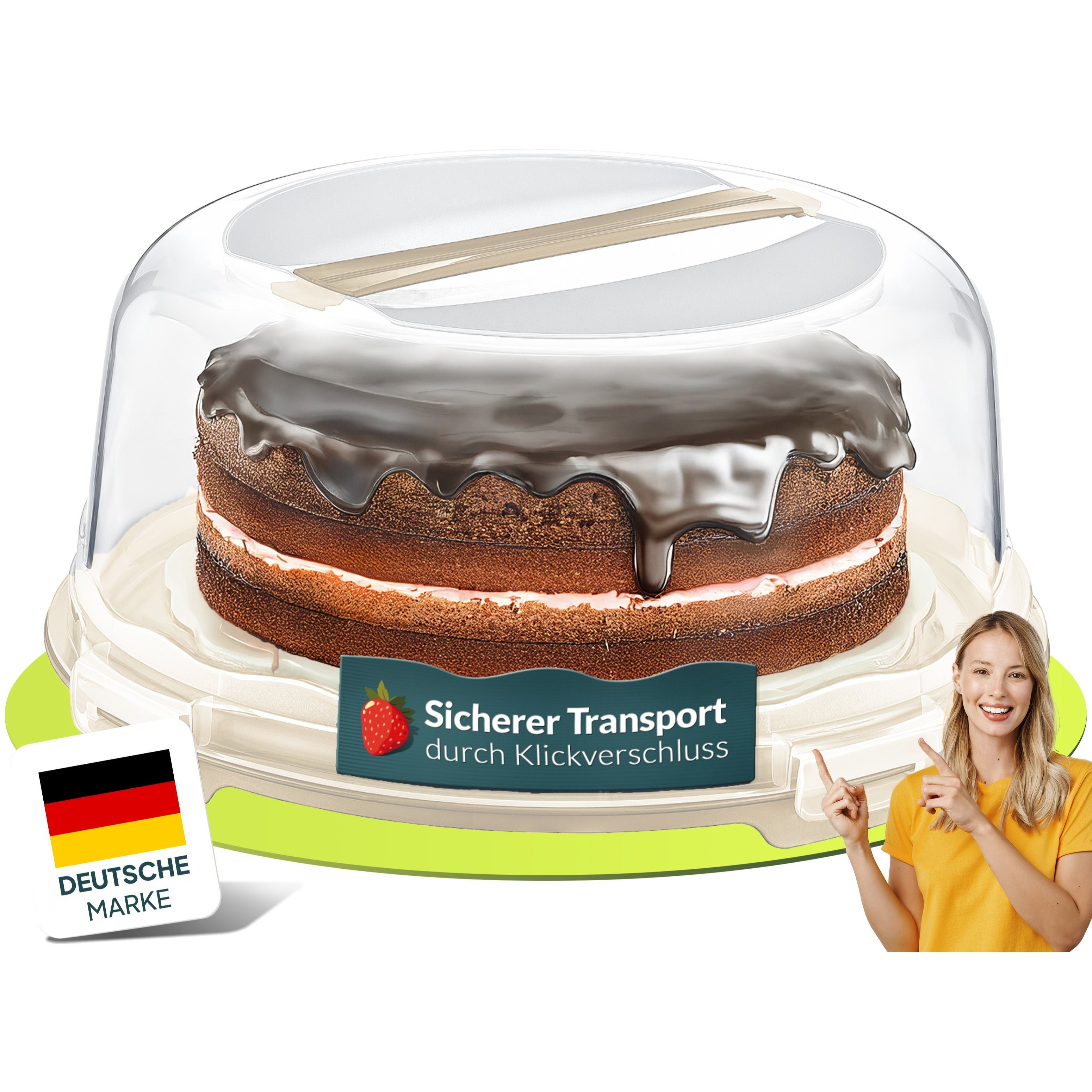 kuchen transportbox rund tortentransportbox haube - Temu Germany
