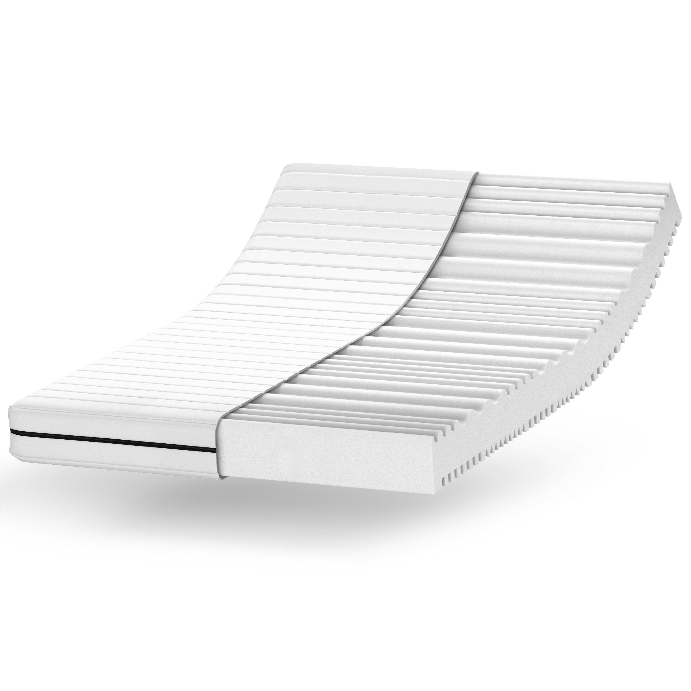 Image of Mr. Mattress Height 18 Cm, Mattress H2/h3, Ergonomic 7 Lying Zones Comfortable Roll-up Mattress For All Sleeping With Washable Mattress Cover.