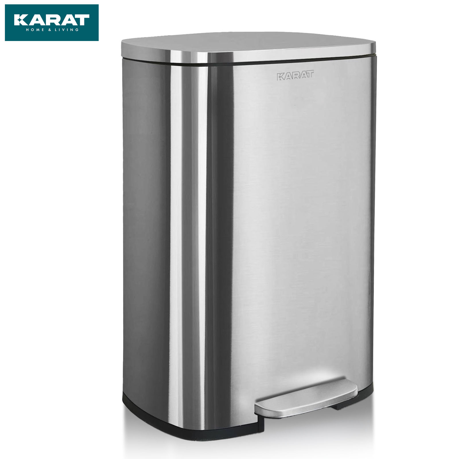 Floordirekt Trash Can - Made Of Stainless Steel - In Silver - With Automatic Lid Opener - 30 Or 50