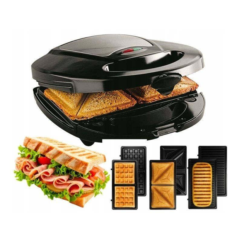 TEMU 3-in-1 Multifunctional Electric Sandwich Toaster, Grill, And Waffle Maker