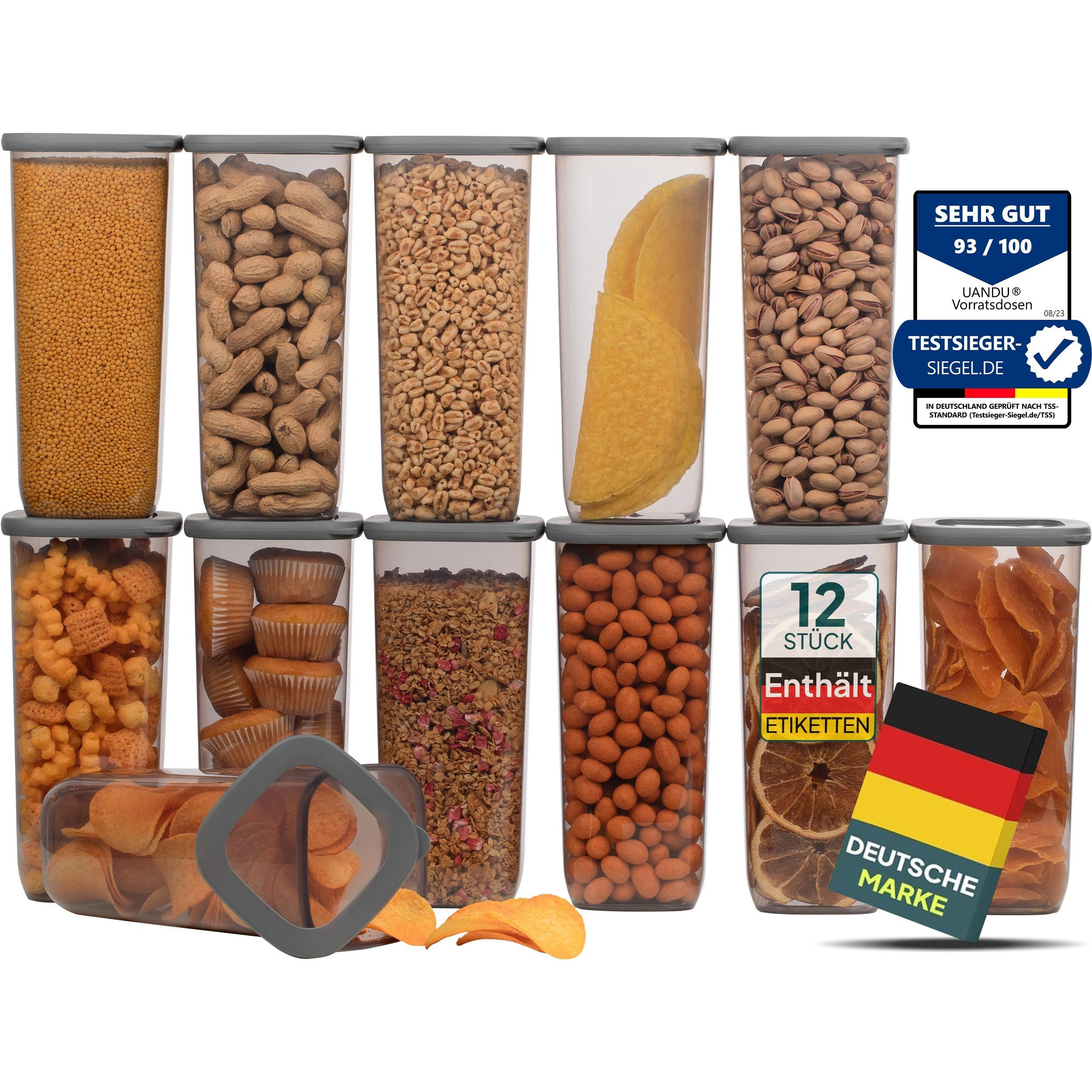TEMU Uandu Storage Containers With Lids Airtight - Containers For Kitchen, Food Storage | Airtight Storage Box Set . 80 Labels | Storage Containers