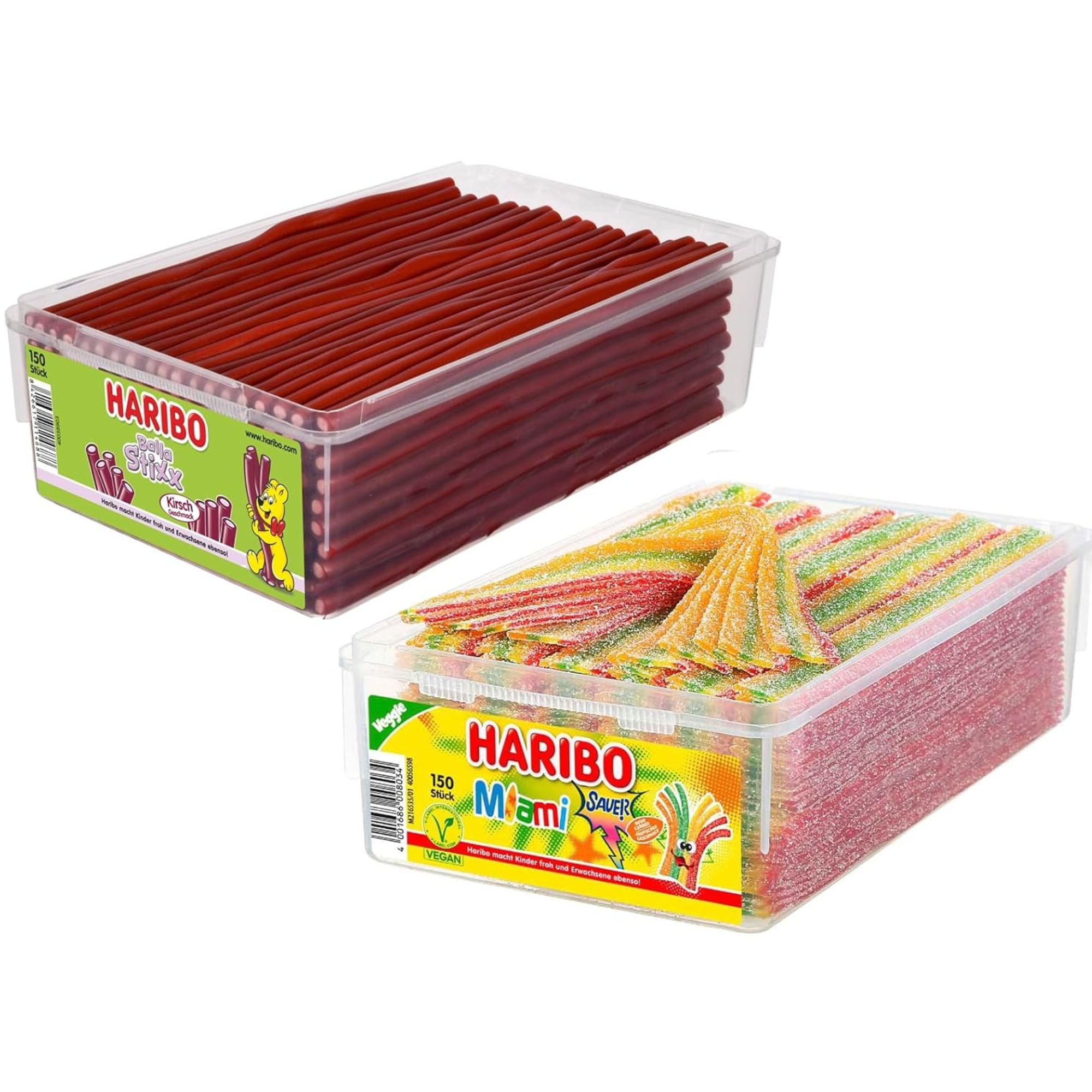 Haribo Balla 1x Cherry + 1x Pasta Miami Candy Mix Pack For Party Or Office