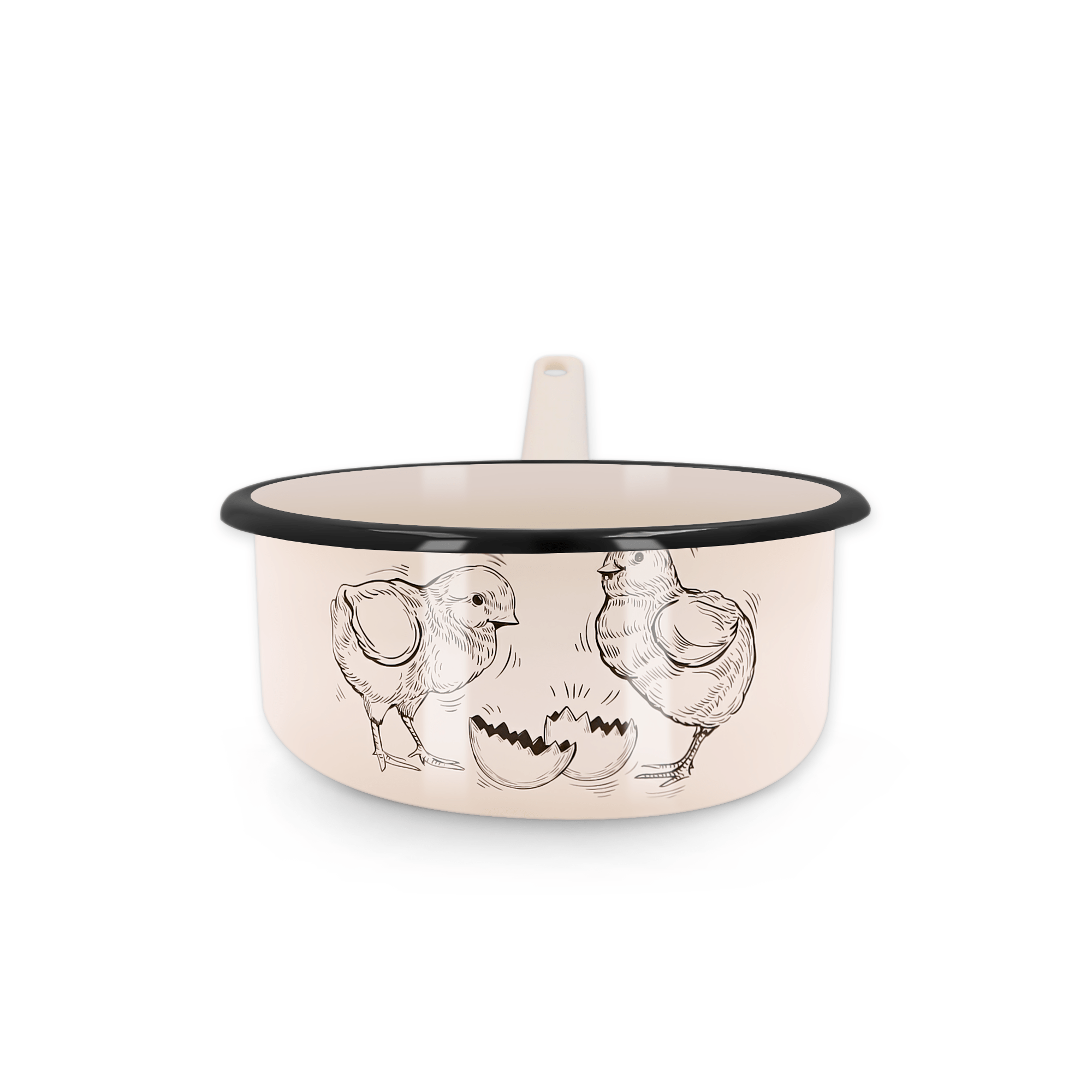 TEMU Kuketo - Enameled Saucepan Olkusz 1.5l With Handle, Induction & Gas Stove Compatible, Traditional Enameled Cookware, Milk Pot, Saucepan, Retro