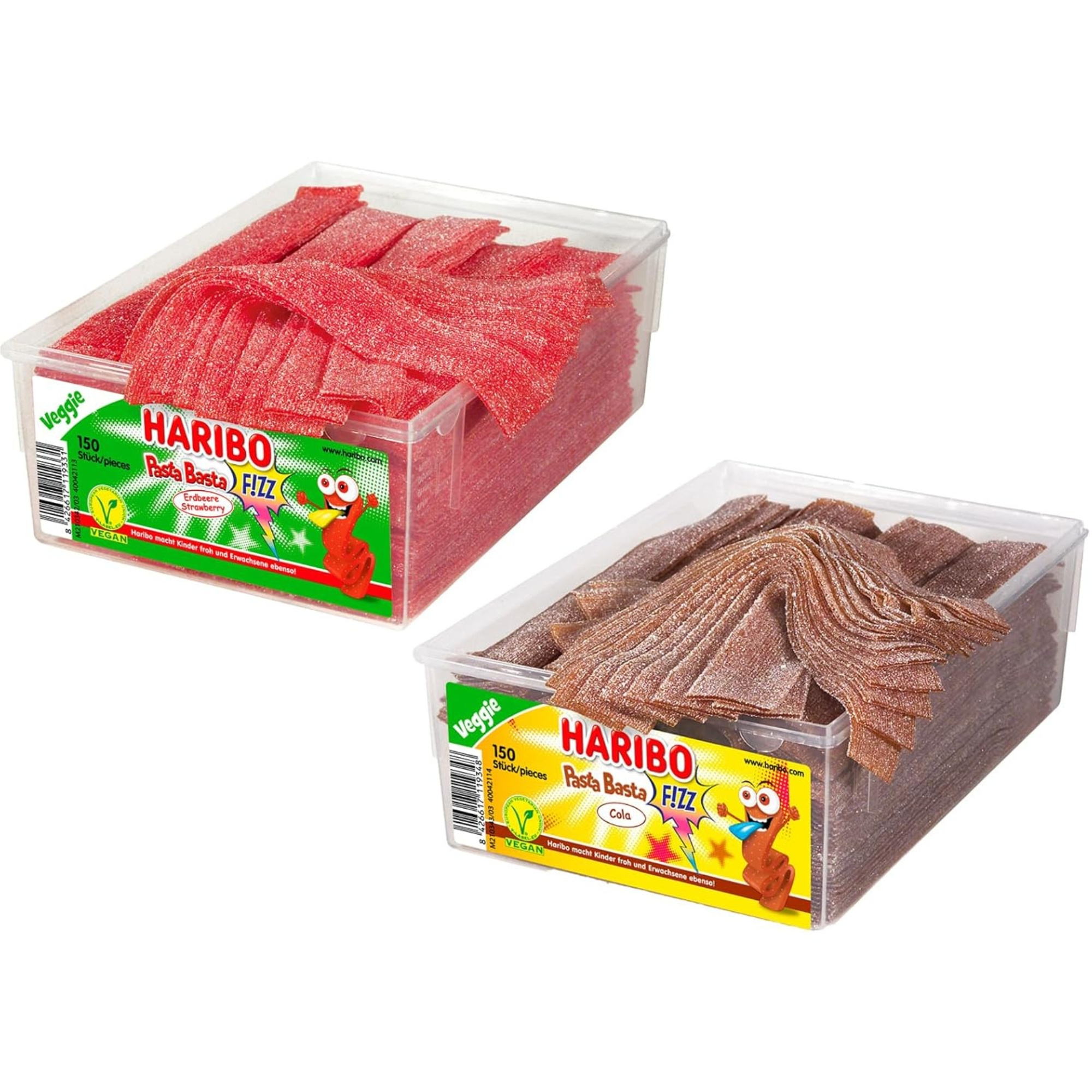 Haribo Pasta 1x Cola + 1x Strawberry Candy Mix Pack For Party Or Office