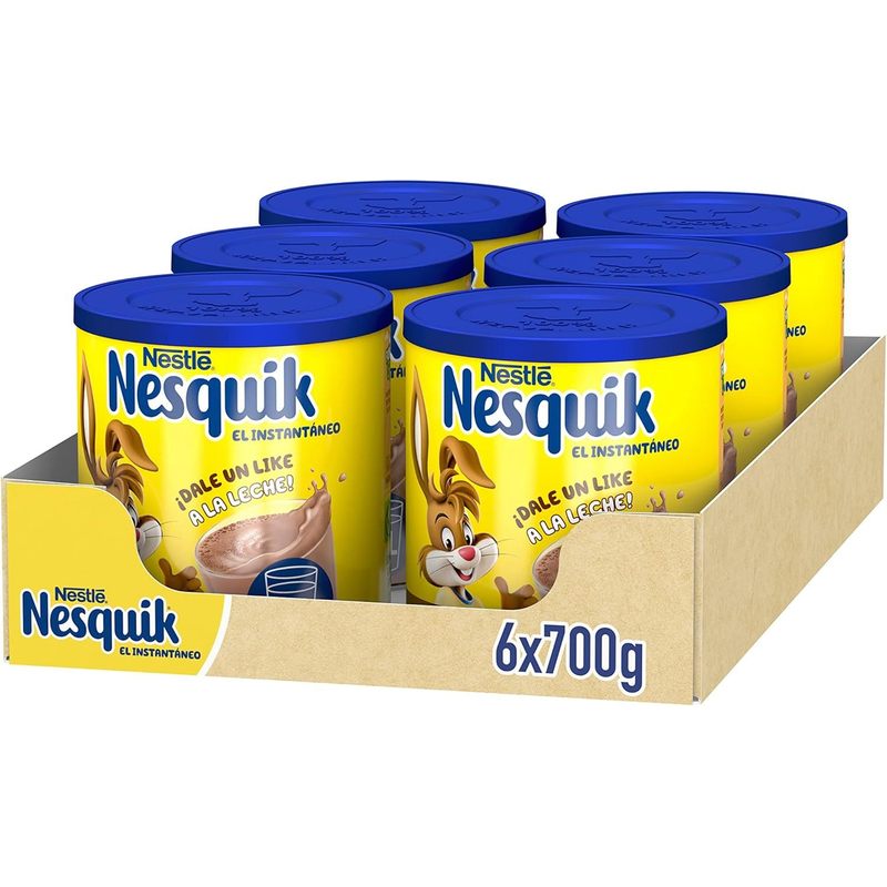 Nestlé Nesquik Instant Soluble Cocoa 700g Can - Pack Of 6 Units