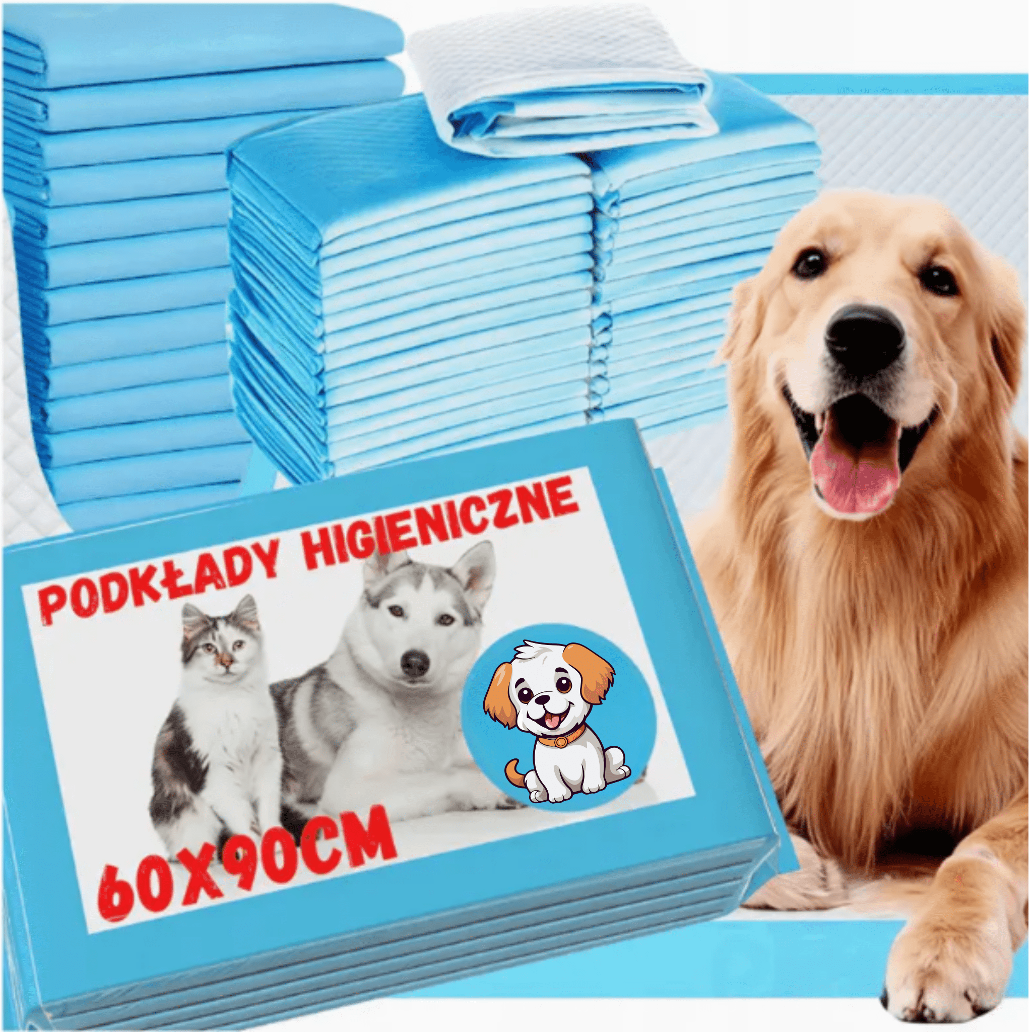 TEMU HYGIENISCHE SORBIERENDE UNTERLAGEN HUNDE-PISS-TRAININGS-MATTEN 90x60 50 Stk. 60x60 100 Stk. 45x60 100 Stk