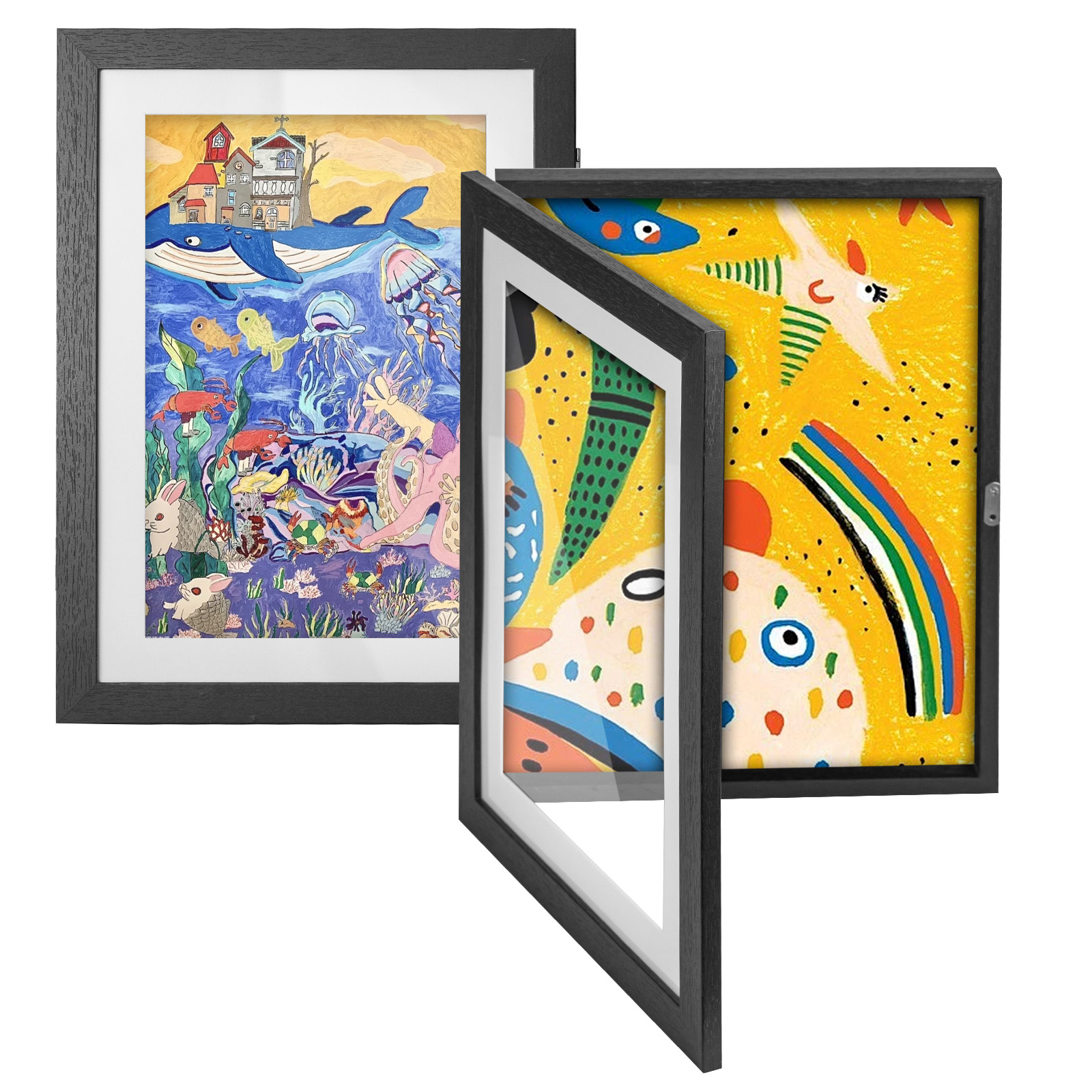 TEMU A4 Art Frames Front Opening Artwork Display Frame Picture Wall Hanging Picture