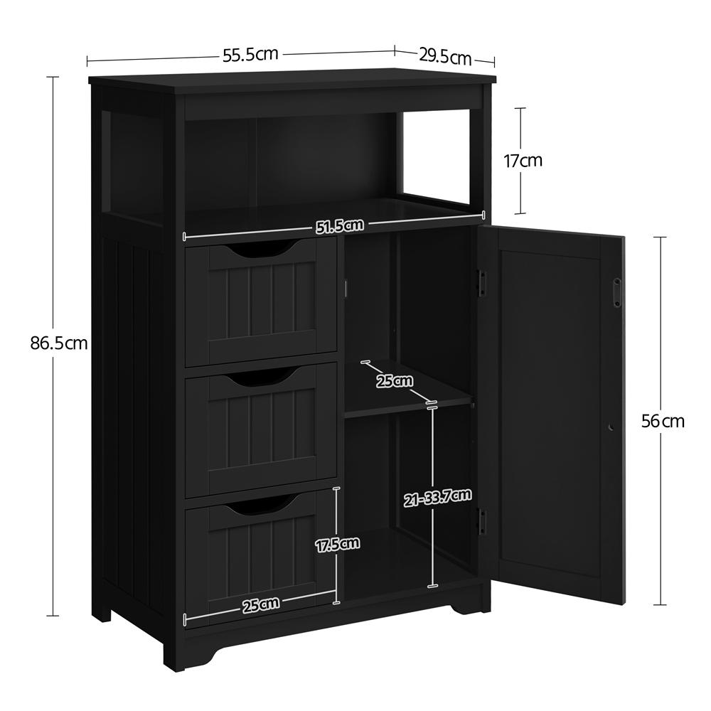 Costoffs Bathroom Storage Cabinet with 3 Drawers & 1 Door, Freestanding