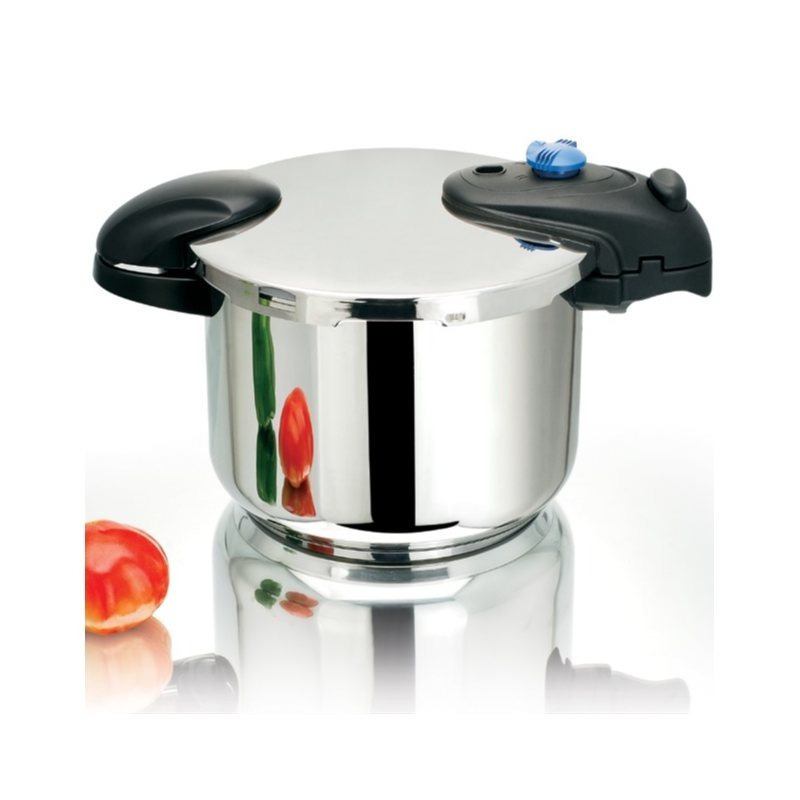 TEMU Edelstahl Druckkochtopf 6/8/10L mit Bajonett-ILLICO - Schnelles und sicheres Kochen, alle Brenner einschließlich Induktion, spülmaschinenfest, 2