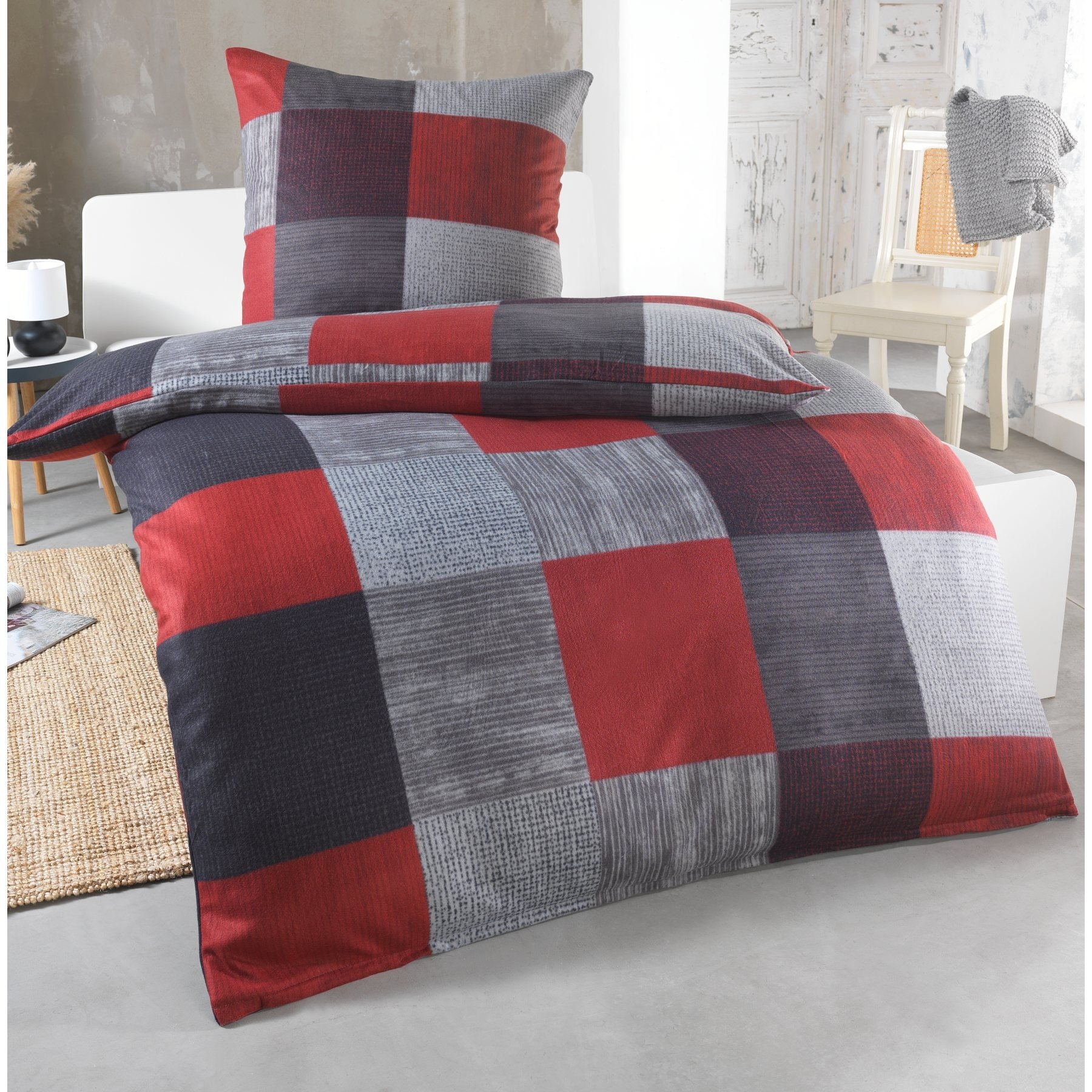 Image of Fleece Bedding Set – Ultra , Thermal Winter Duvet Cover & Pillowcase With Zipper, 60°c Washable, Hypoallergenic – Set Sizes: 135×200 + 80×80 | 155×220 + 80×80 | 200×200 + 2× 80×80