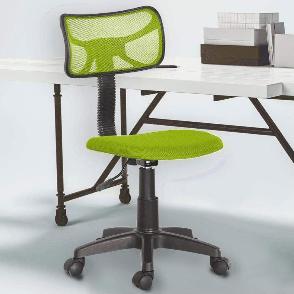 Bakaji Adjustable Height Swivel Desk Chair With Wheels, Ergonomic Mesh Back, Padded Seat, Office Or Study Room Chair