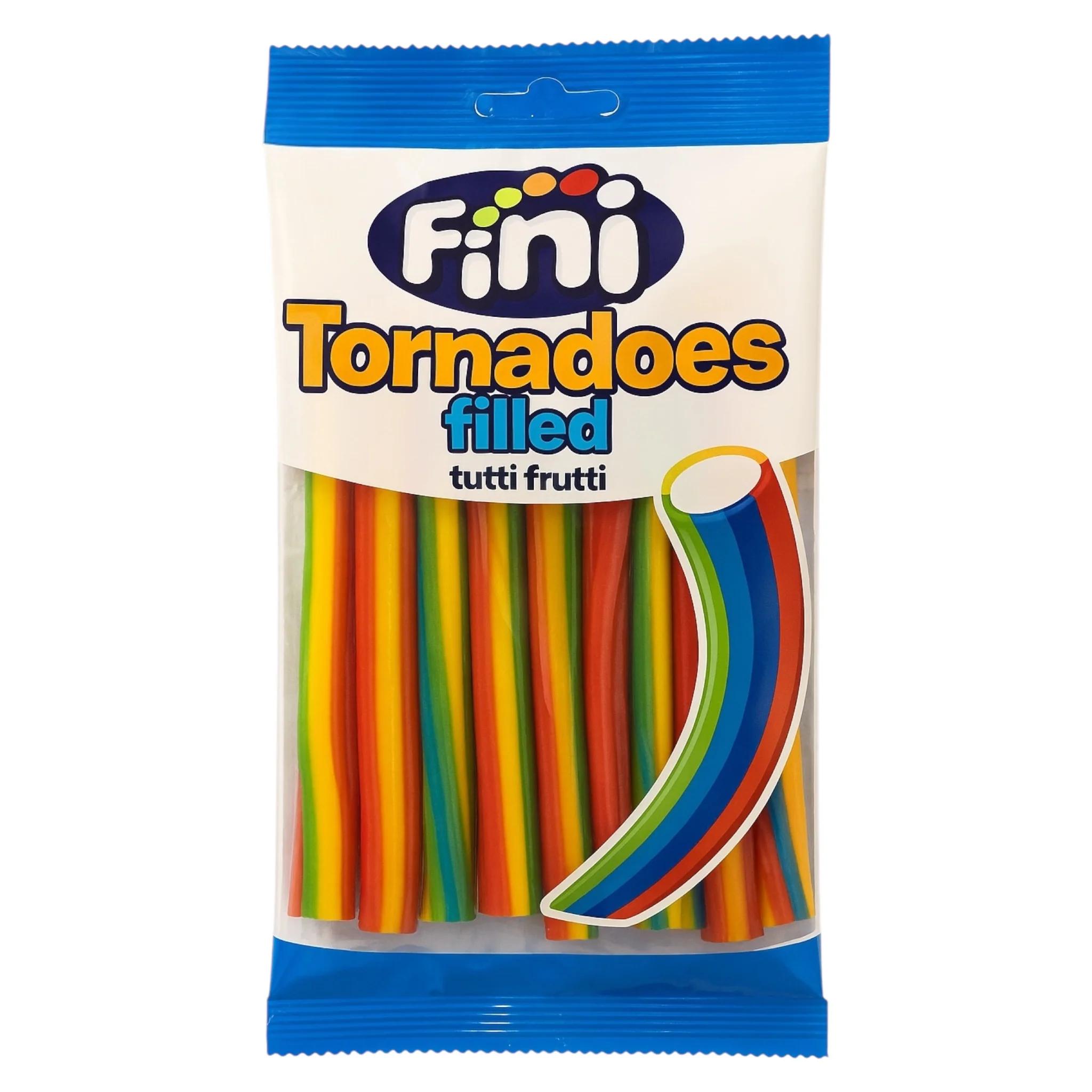 Fini Rainbow Tornadoes Tutti Frutti – Colourful Soft Chewy Candy Cables: retailer-supplied image