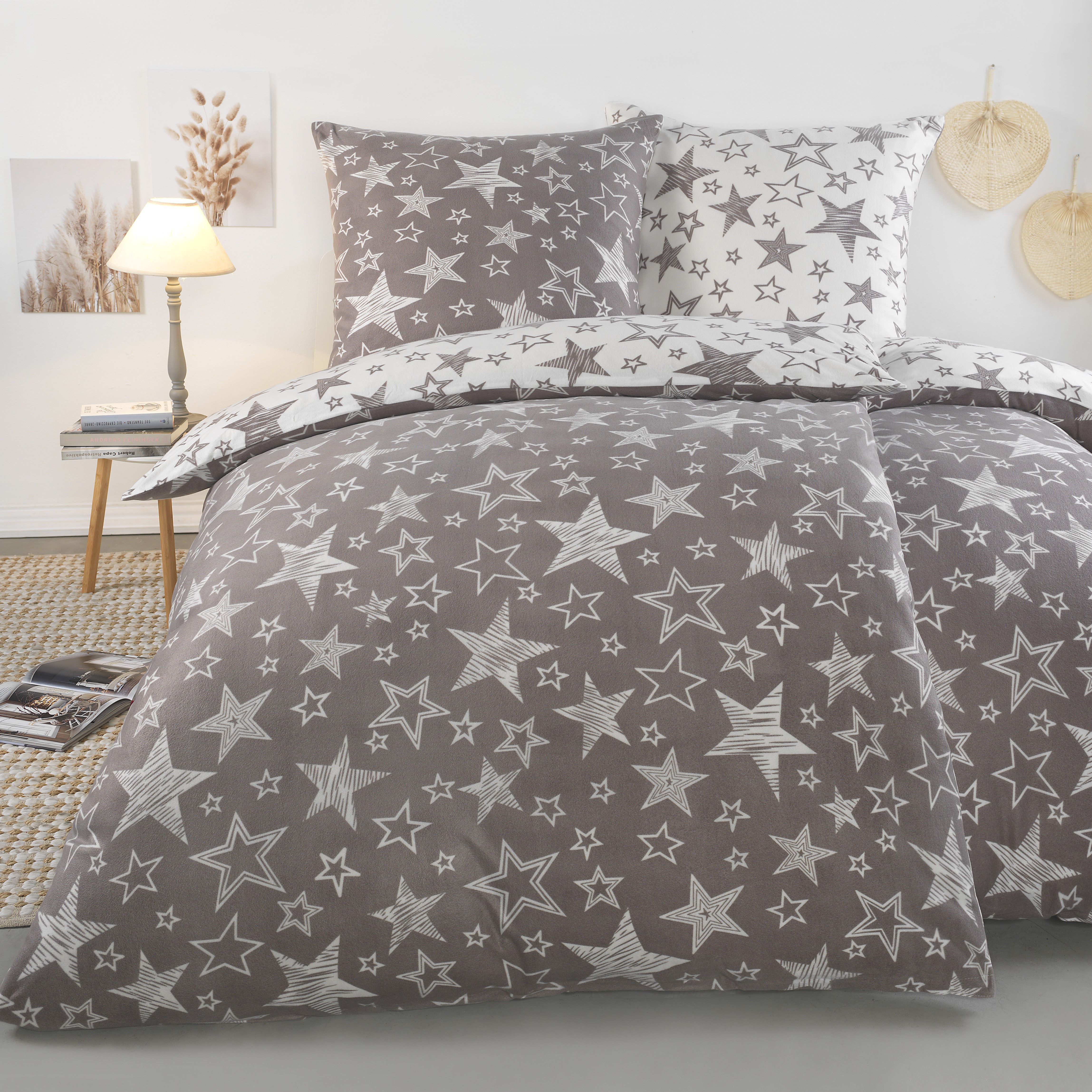 Image of Winter Bedding Set 4pcs 135x200 Cm - 2x Duvet Cover + 2x Pillowcase - Warm And Fluffy Bedding - Cozy Warming - Stella Turquoise