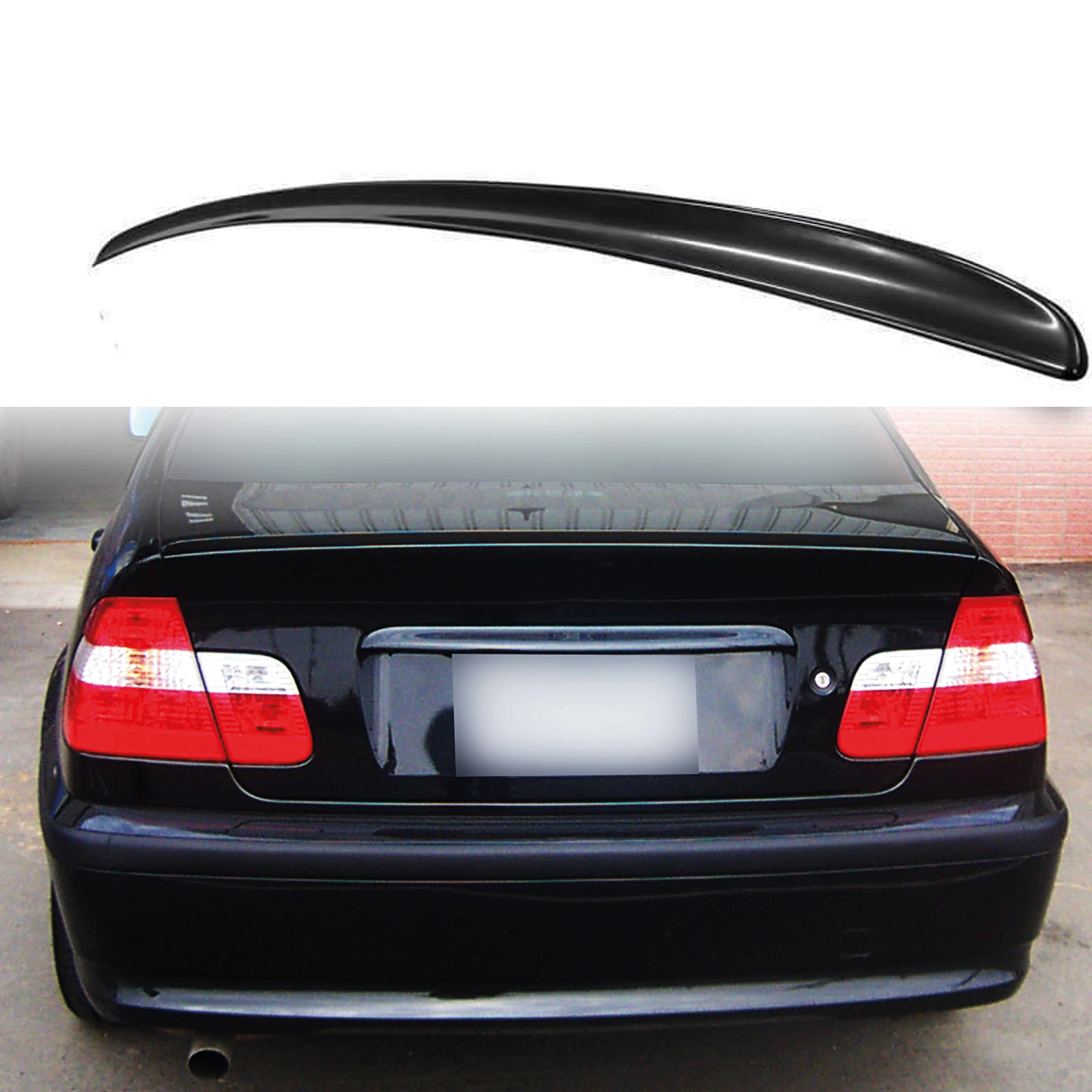 TEMU Rear Spoiler For E46 Trunk Spoiler 1997-2006 4door Gloss Abs Plastic Enhances & Style, Car Exterior Upgrade | Dynamic Design | Highquality