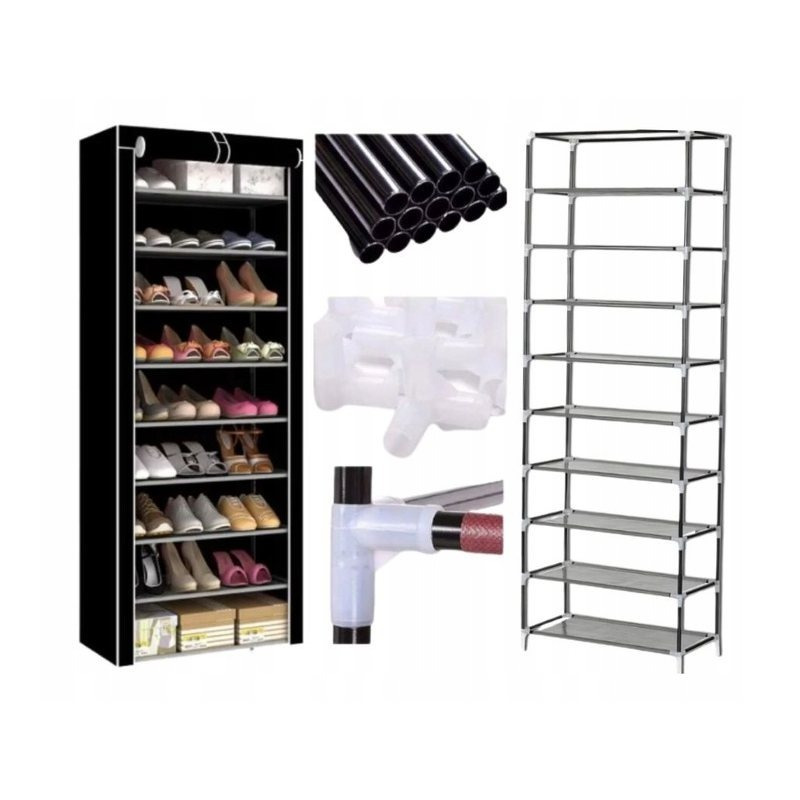 Fabric Closet Shelf Shoe Organizer Wardrobe Shelving Unit With 9 Shelves: retailer-supplied image