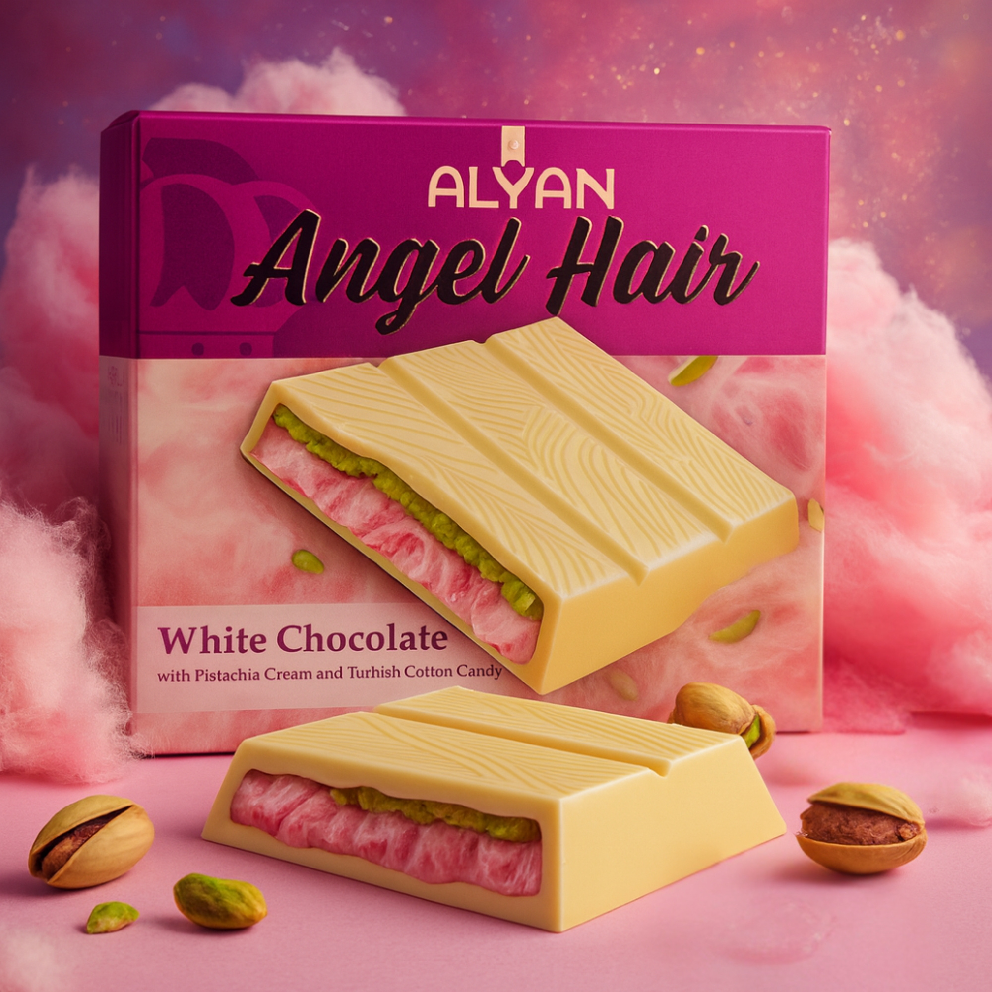 Alyan - Hair - White Chocolate Filled With Pistachio Cream Andcandy