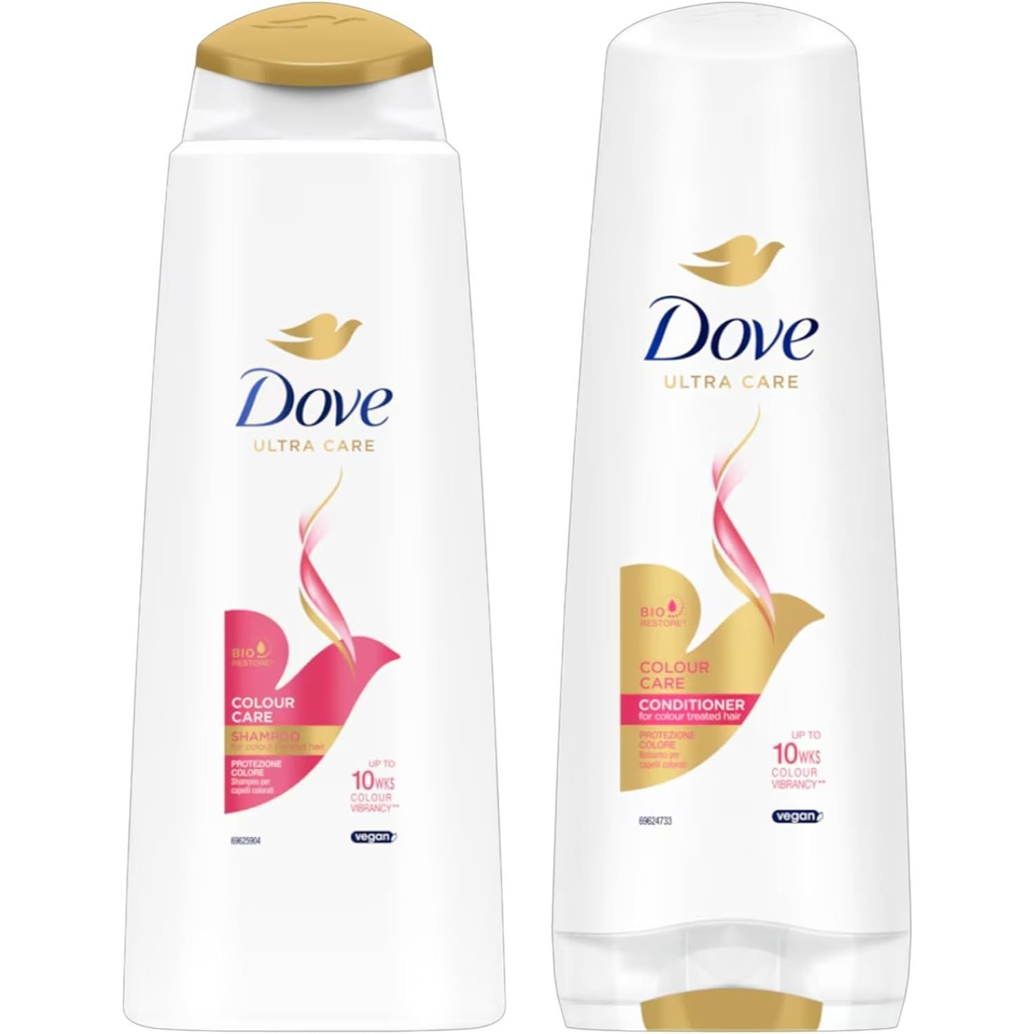 Dove Ultra Care Set | Shampoo 400ml + Conditioner 350ml | For Coloured &: retailer-supplied image
