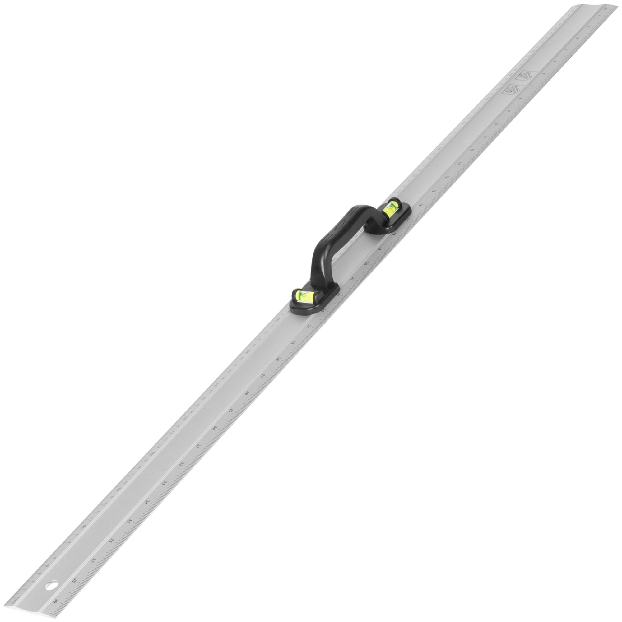 TEMU Hardys Aluminium Metal Ruler & Spirit Level, 1000mm Length With Inch And Cm Measurements, 2 Spirit Gauges (90 And 180 Degree), Handle -