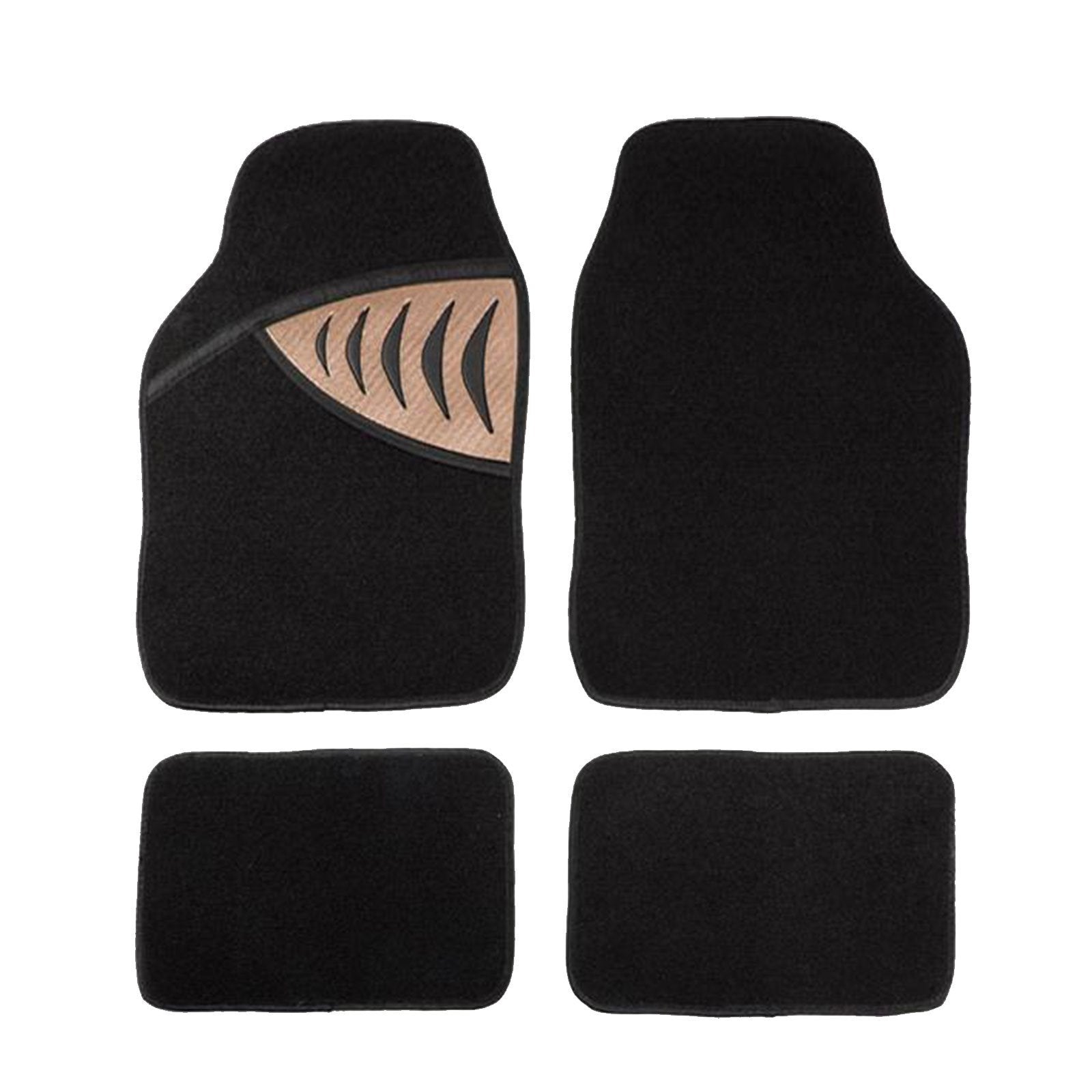 Floordirekt Car Mat - Floor Mat As 4pcs Set - Slip-resistant - Made Of Durable Pvc - For All Vehicle Types - Black-bronze