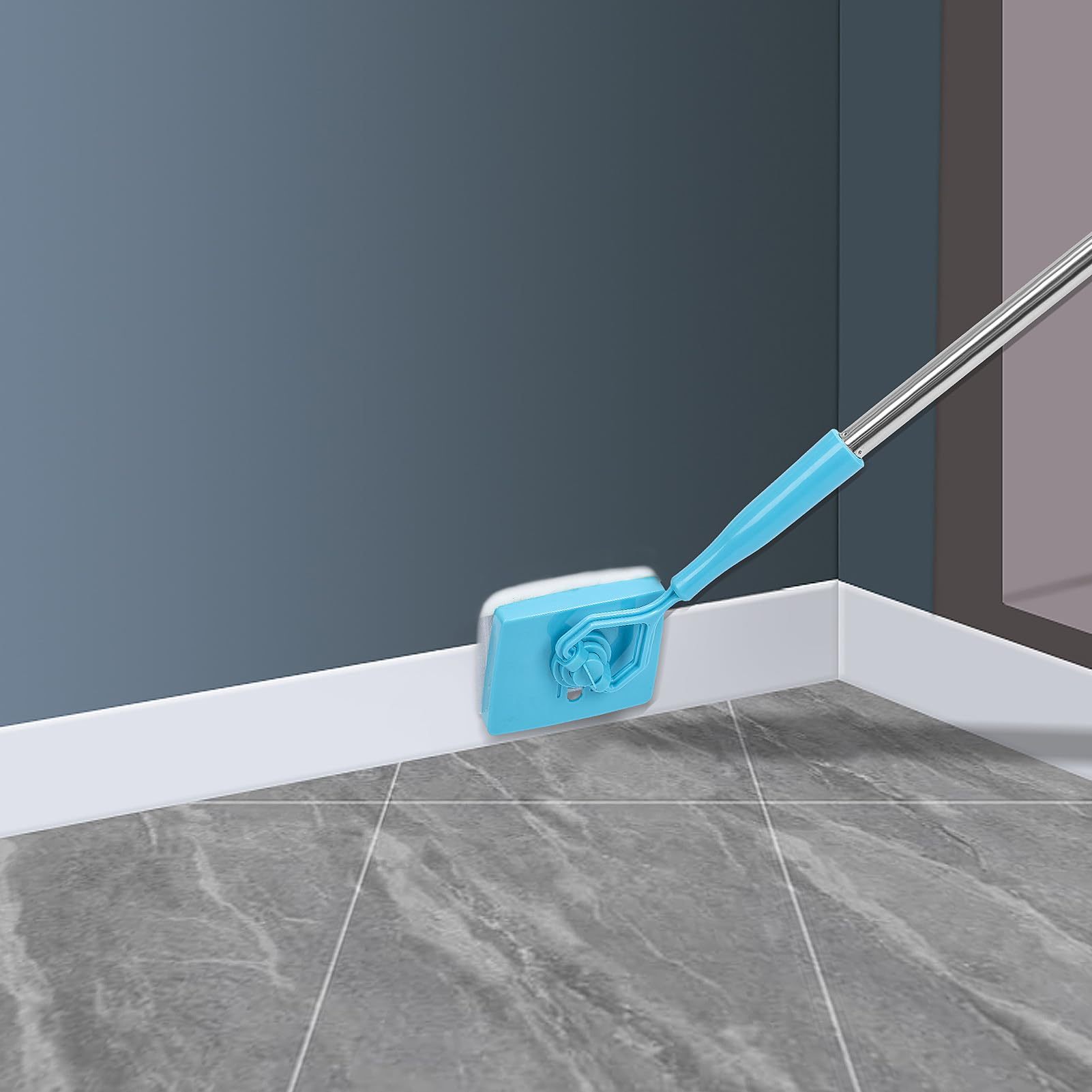 skirting   baseboard cleaning mop with handle 135cm dustproof dust removal   cleaner household corner extendable microfiber cleaning mop