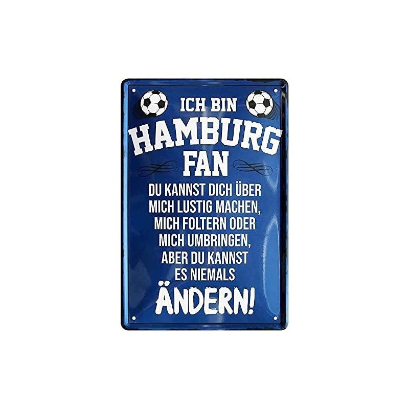 Image of Metal Sign "i Fan" - Football Enthusiast Decorative Sign, Gift Idea, 20x30 Cm