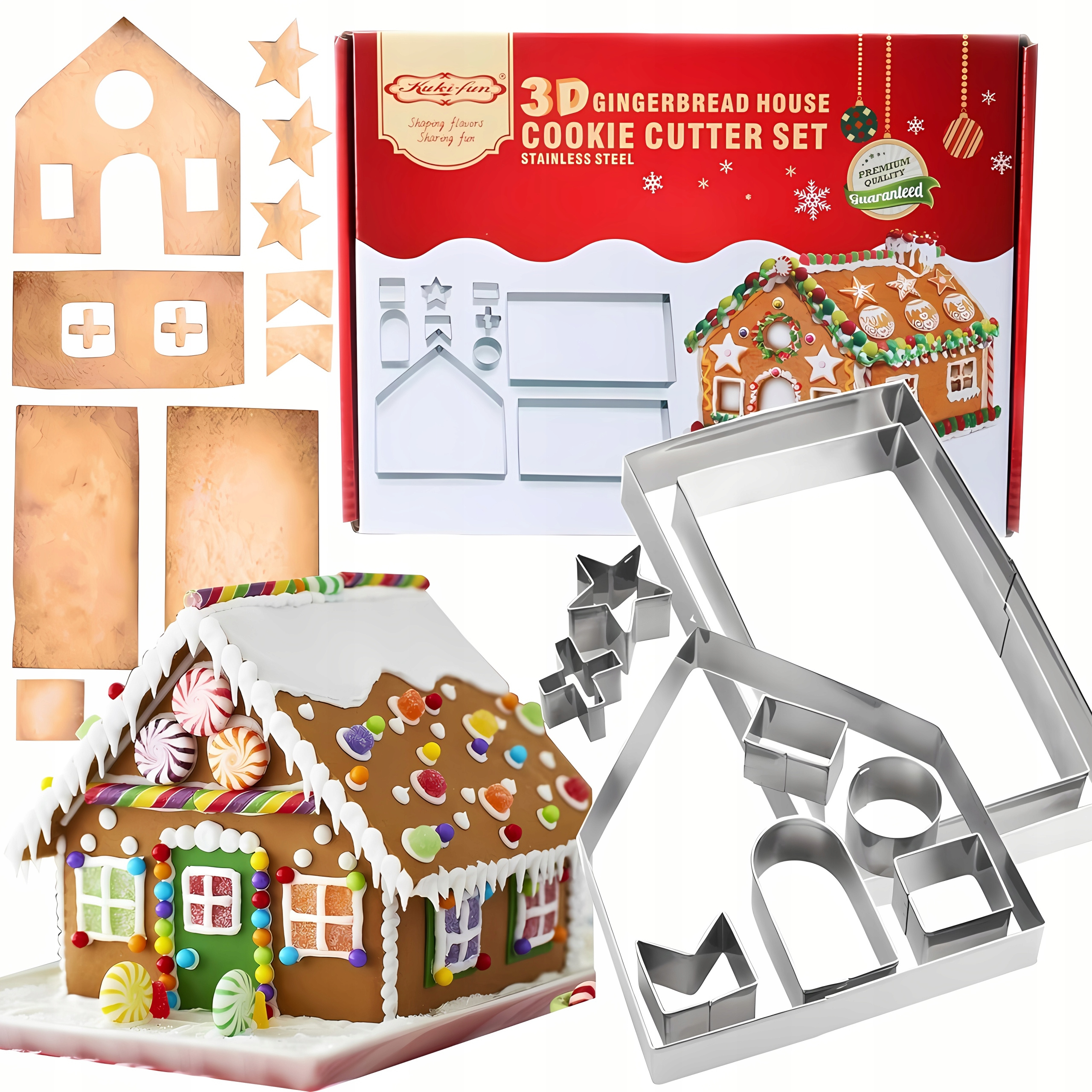 TEMU Gingerbread House Moulds For Gingerbread Christmas Cake Cutters