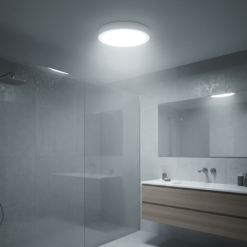 TEMU LED ATOMANT Plafón LED Superficie 225mm 18W, Color Blanco Frío (6500K), 1650 Lúmenes, Diámetro 22,5cm, Driver incluido, Luminaria Lámpara de
