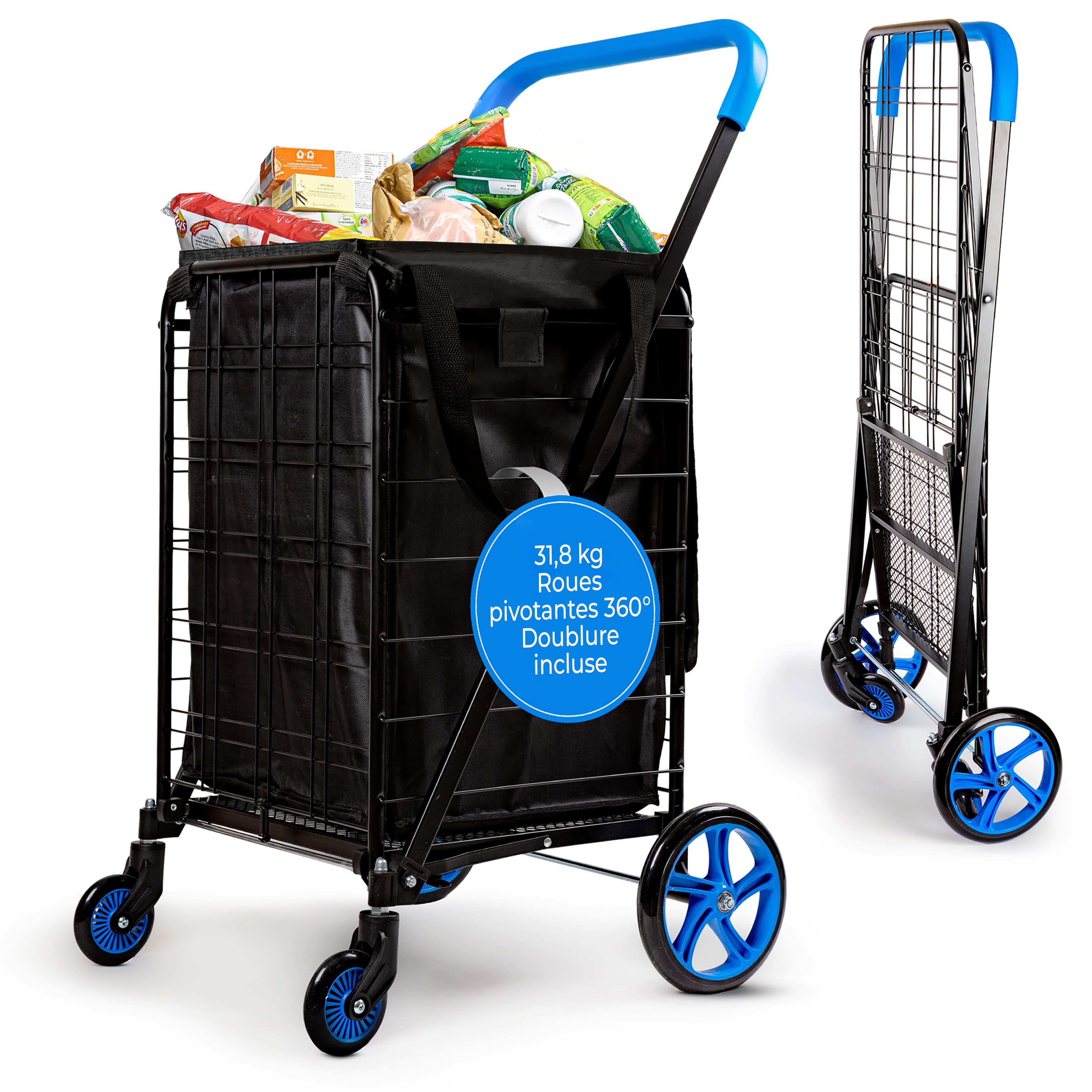 Image of Shopping Trolley - Wine Cart - Foldable Shopping Cart - Shopping Bag With Wheels - Wheels - 50 Kg Capacity