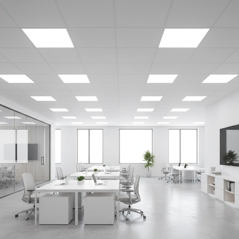 TEMU LED ATOMANT Panel LED Empotrable 60x60cm 48W, CCT (Selector de Color , y Frío), 5000 , Driver Incluido, Panel de Iluminación LED para Techo,