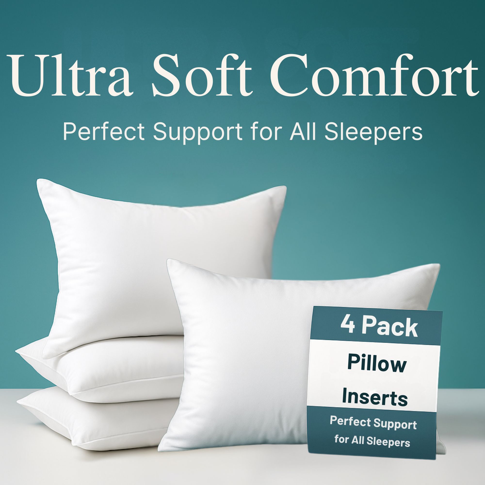 TEMU Premium Pillows, 2pc/4pc -style Sleeping Pillows, Washable, Breathable, Deep Sleep Neck Support, Pillows For Sleeping, Multipurpose, , Fine