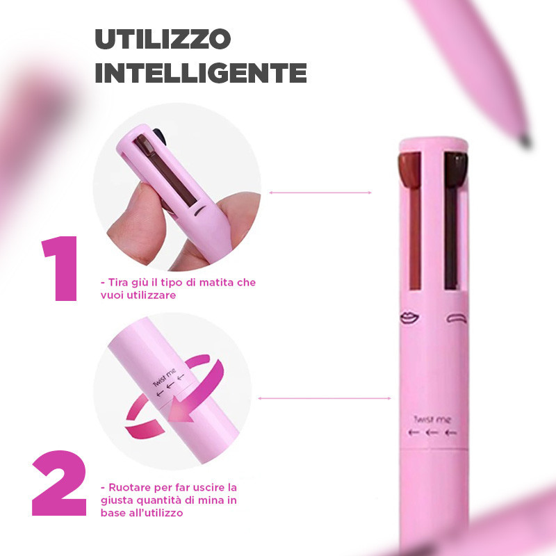 4 in 1 multifunctional makeup pen lip eye eyebrow and eyeliner pencil Product details 6