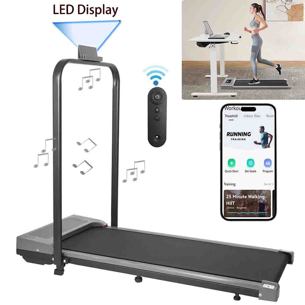 Foldable Walking Pad, Under Desk Treadmill, Portable for Home Office, 12KM/H Super Quiet, App Control, Space Saving