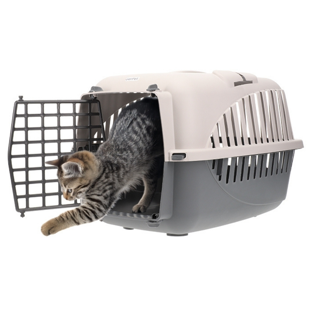 E-shop Hundebox Auto Rückbank Transportbox Katze Katzentransportbox Transportbox Kaninchen Katzenkorb Transport Hundetransportbox Grau