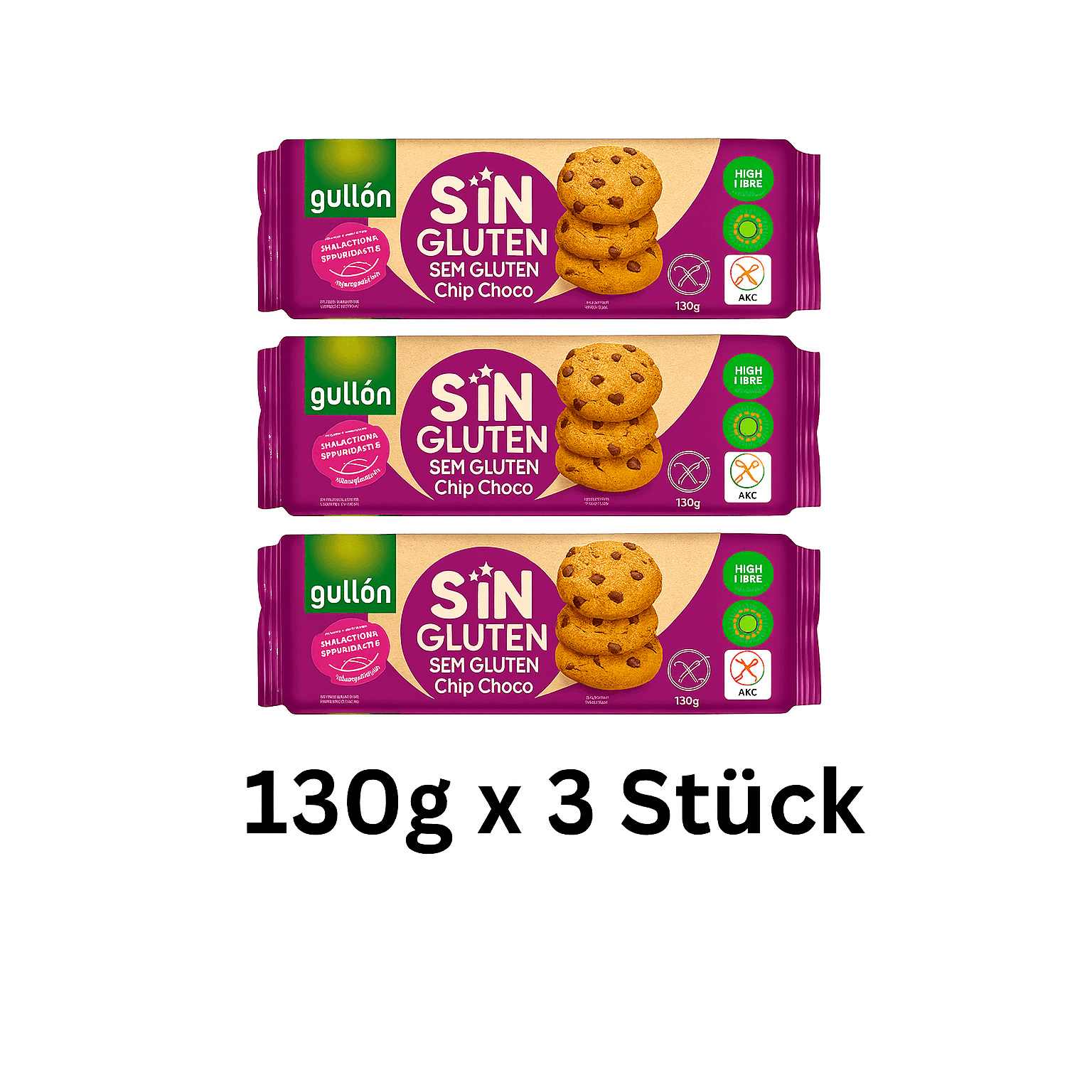 E-shop Gullon Chip choco Cooki glutenrfrei 130g x 3