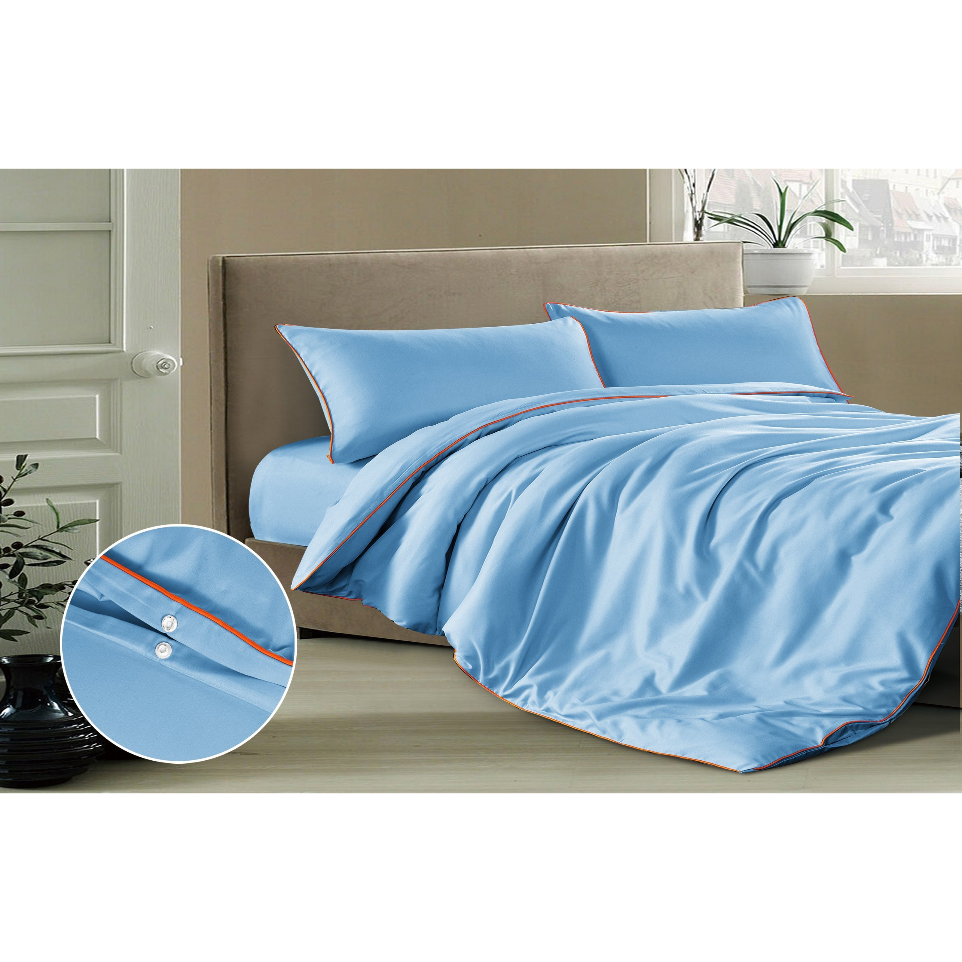TEMU Ensemble de Literie Élégant dans une Couleur Tendance pour Transformer Votre Chambre ! Comprend : 1 Housse de Couette + 2 Taies d'Oreiller (