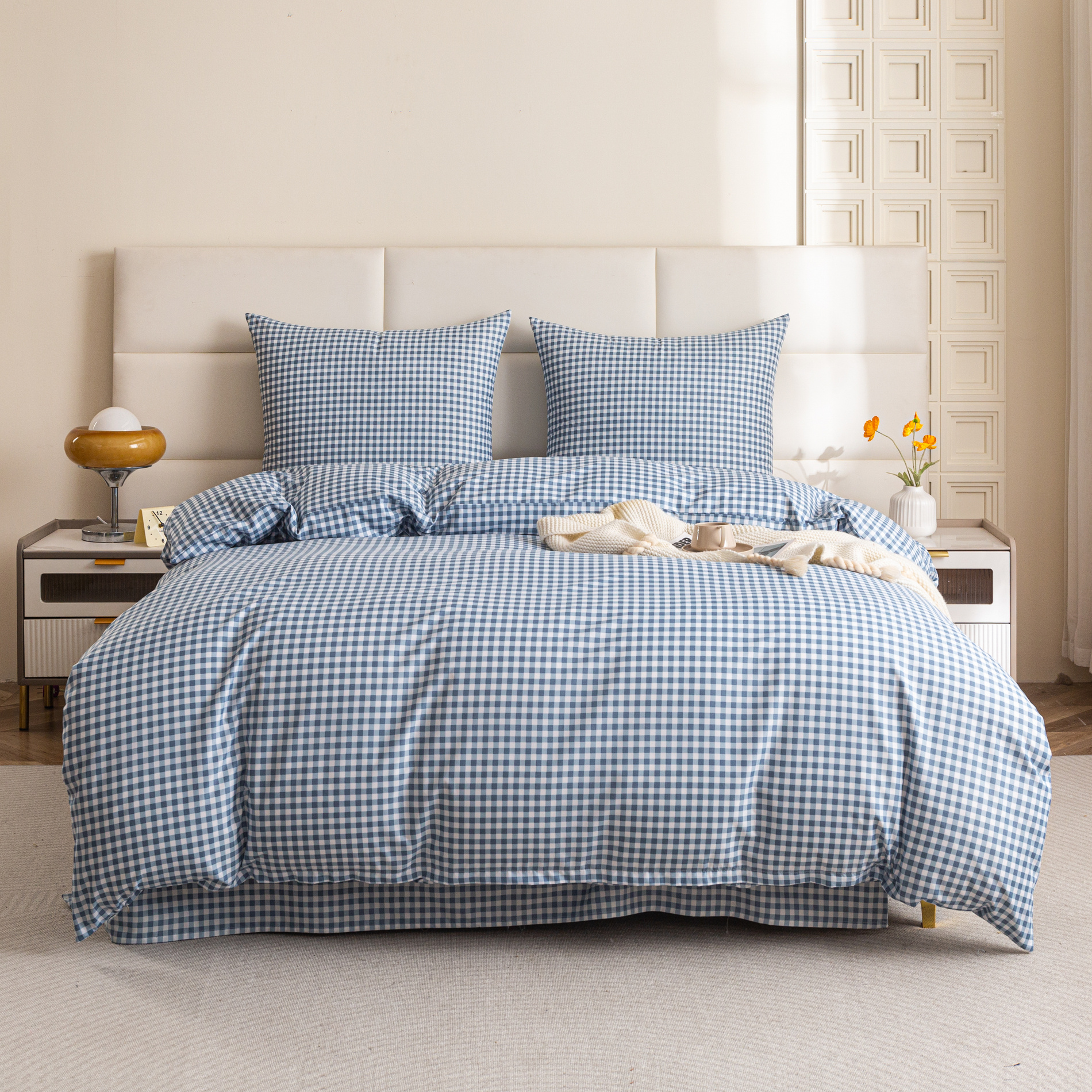 TEMU ¡Un conjunto de ropa de cama elegante en un color moderno que cambiará tu dormitorio! El conjunto : 1 de edredón + 2 fundas de almohada (sin