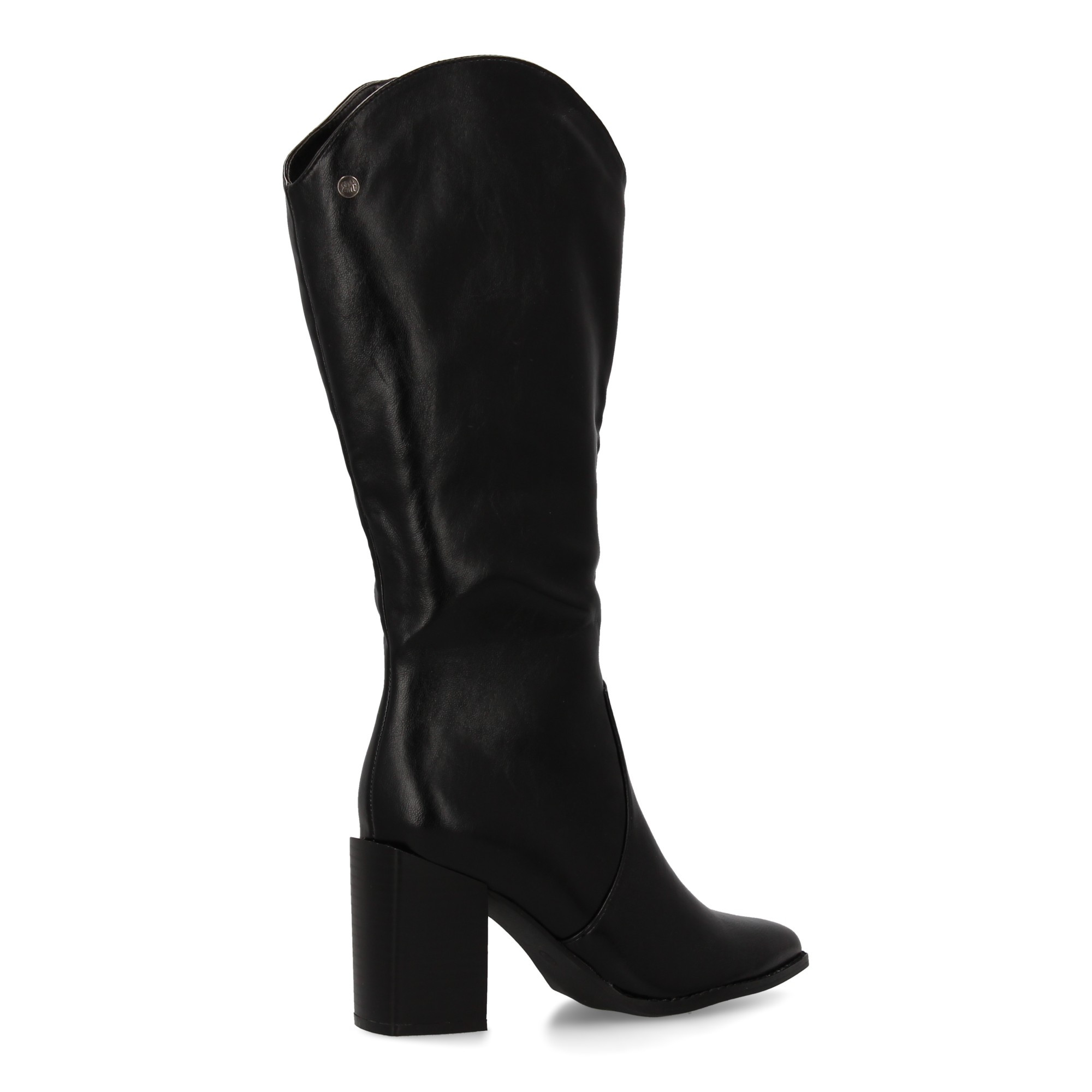 Women's Heeled Boot With Plain Print, Modern Pointed Toe Design, Zipper Closure. Perfect For Fall And Winter