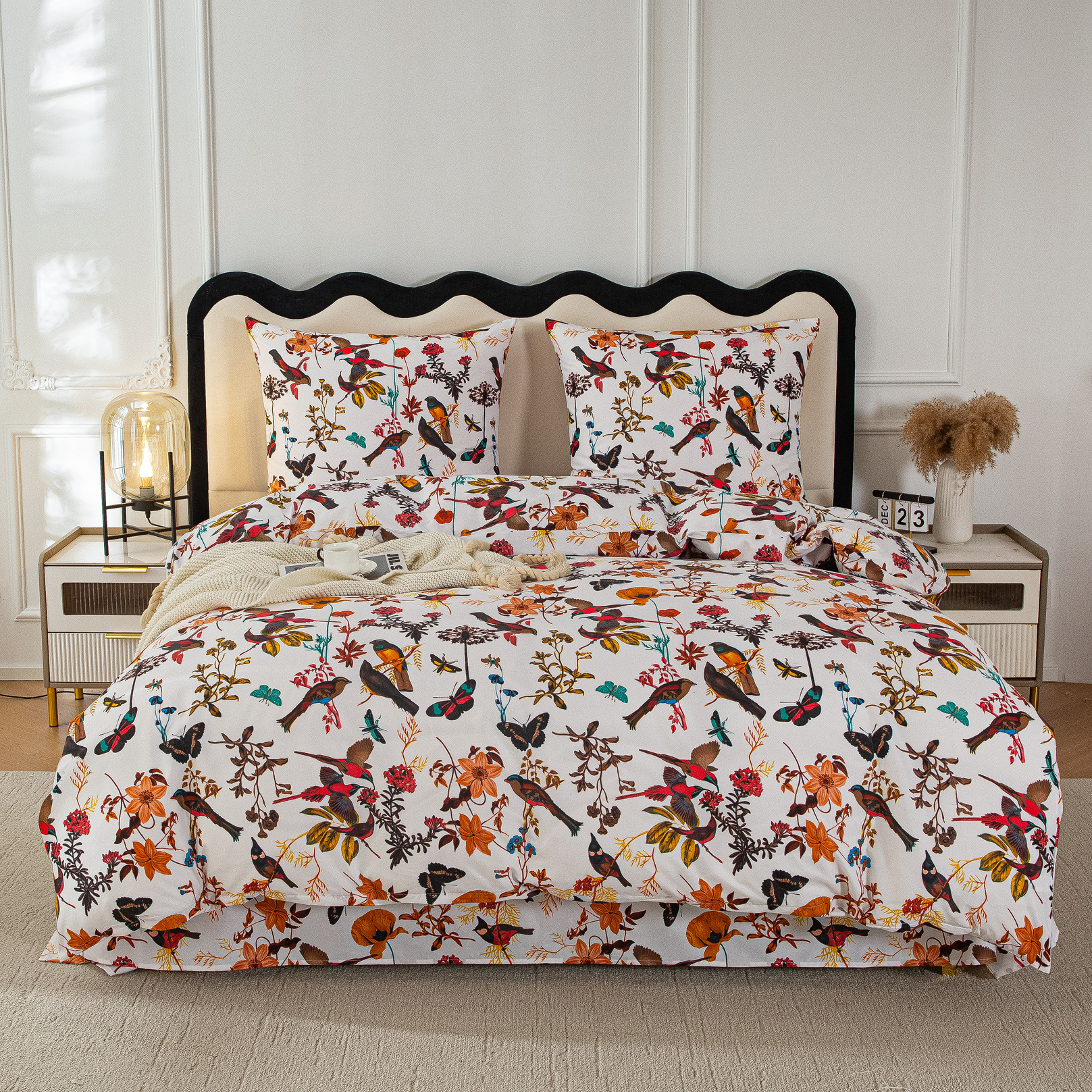 TEMU Ensemble de Literie Élégant dans une Couleur Tendance pour Transformer Votre Chambre ! : 1 Housse de Couette + 2 Taies d'Oreiller ( Garnissage).