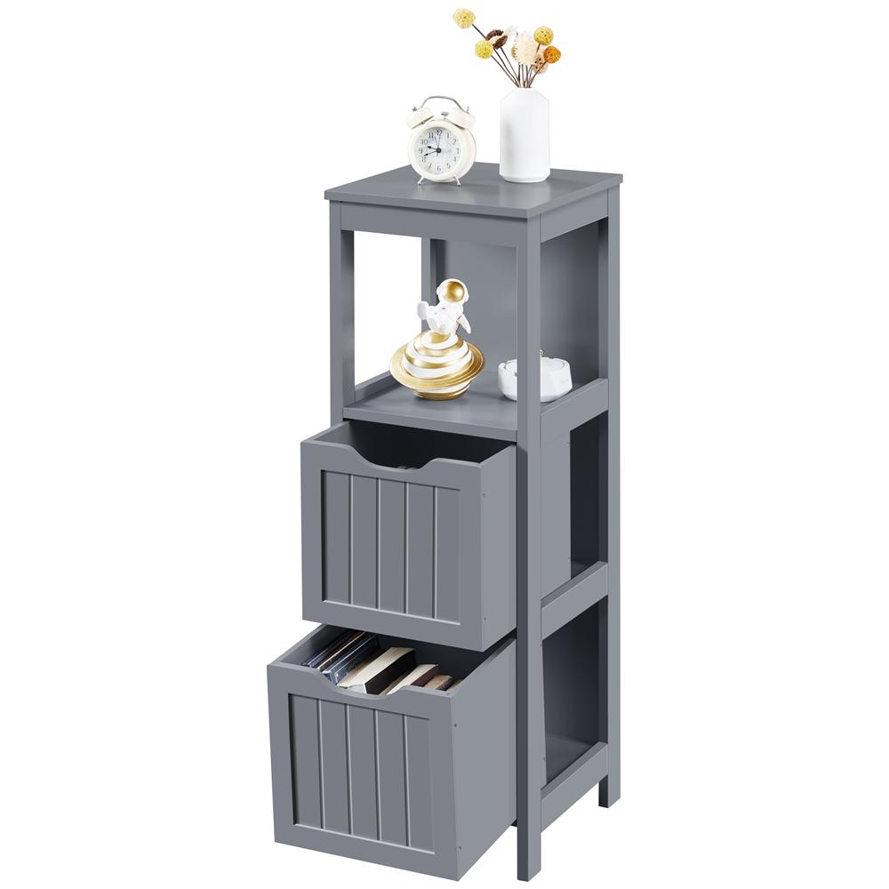 Costoffs Bathroom Cabinet Bathroom Vanity Unit Bathroom Shelf With 2 Removable Drawers Nightstand Corner Vanity Unit