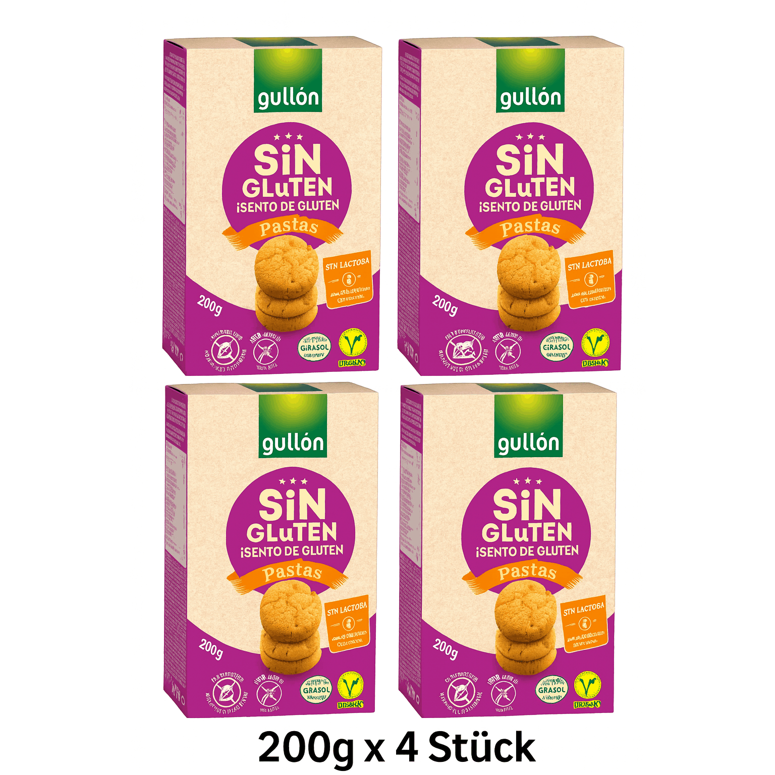 Gullon Gluten-free Biscuits Pasta 200g X 4