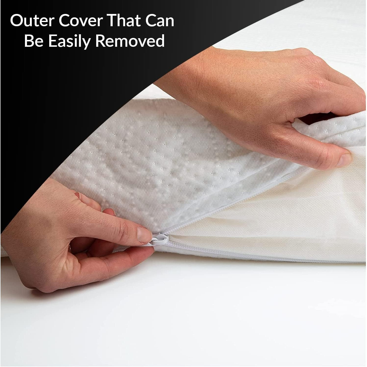 Cotbed Mattress 120 x 60 x 10 cm, Breathable & Zipped Cover