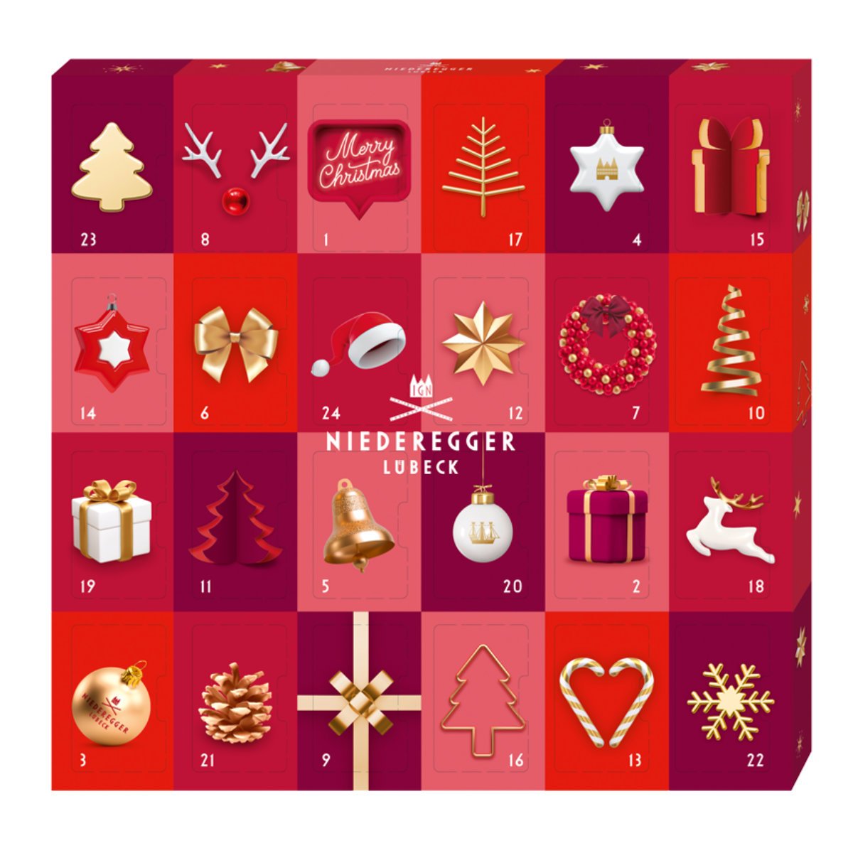 Image of Niederegger Mini Glamour Advent Calendar Filled With Chocolates 168g
